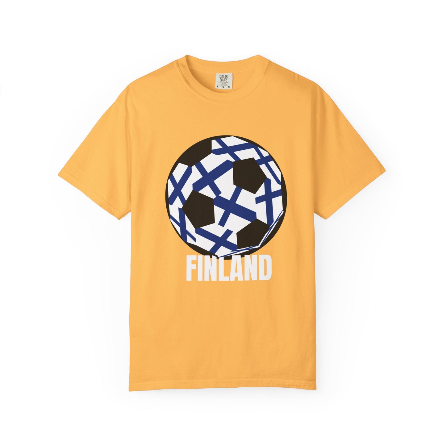 Finland Fan Specialty Soccer Ball Design T Shirt
