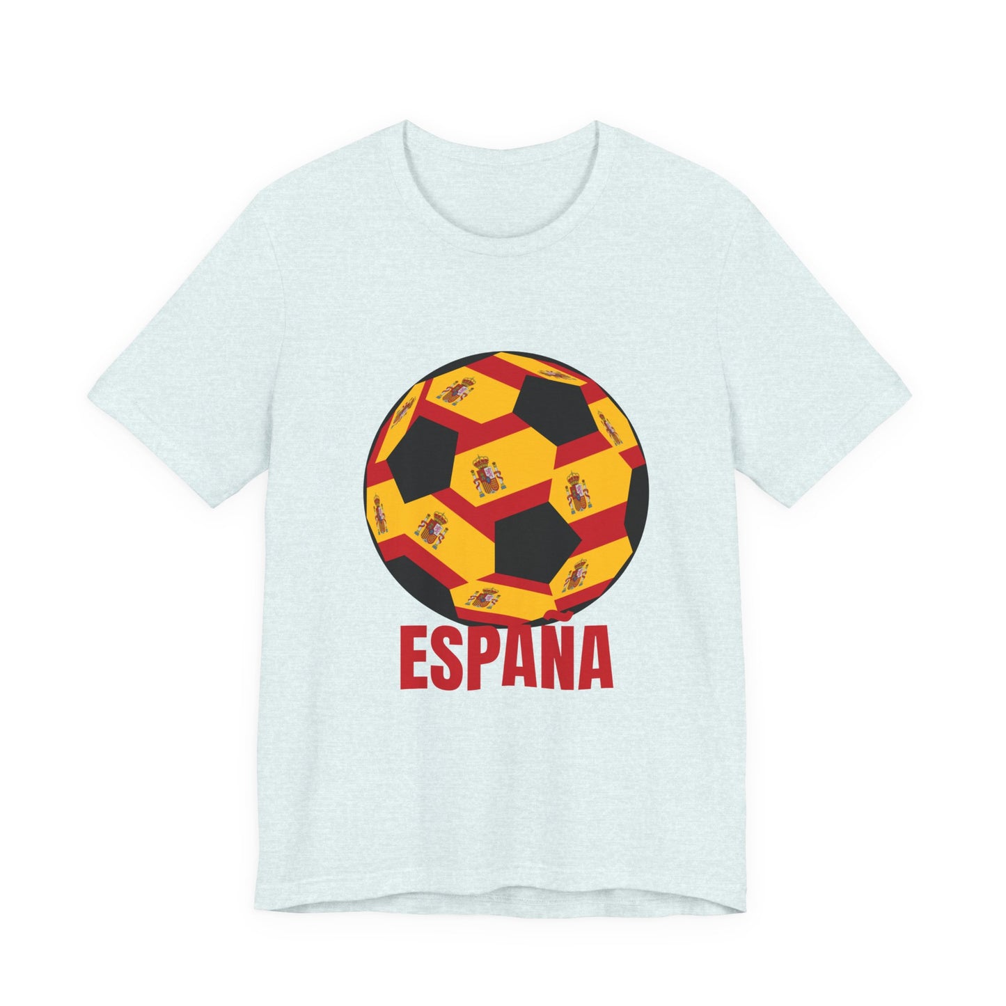 España Soccer Ball Design T-Shirt Red Text