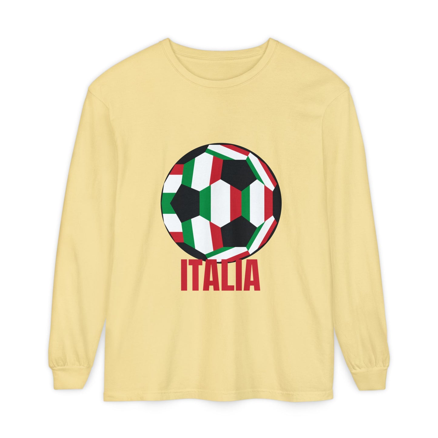 Italia Fan Specialty Soccer Ball Design  Long Sleeve T-Shirt