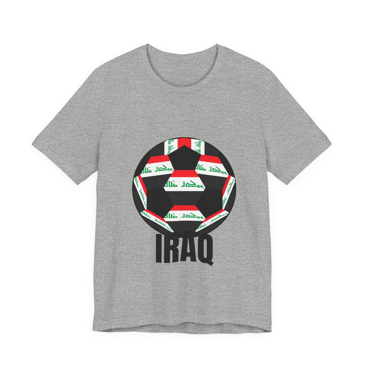 Iraq Fan Specialty Soccer Ball Design T Shirt