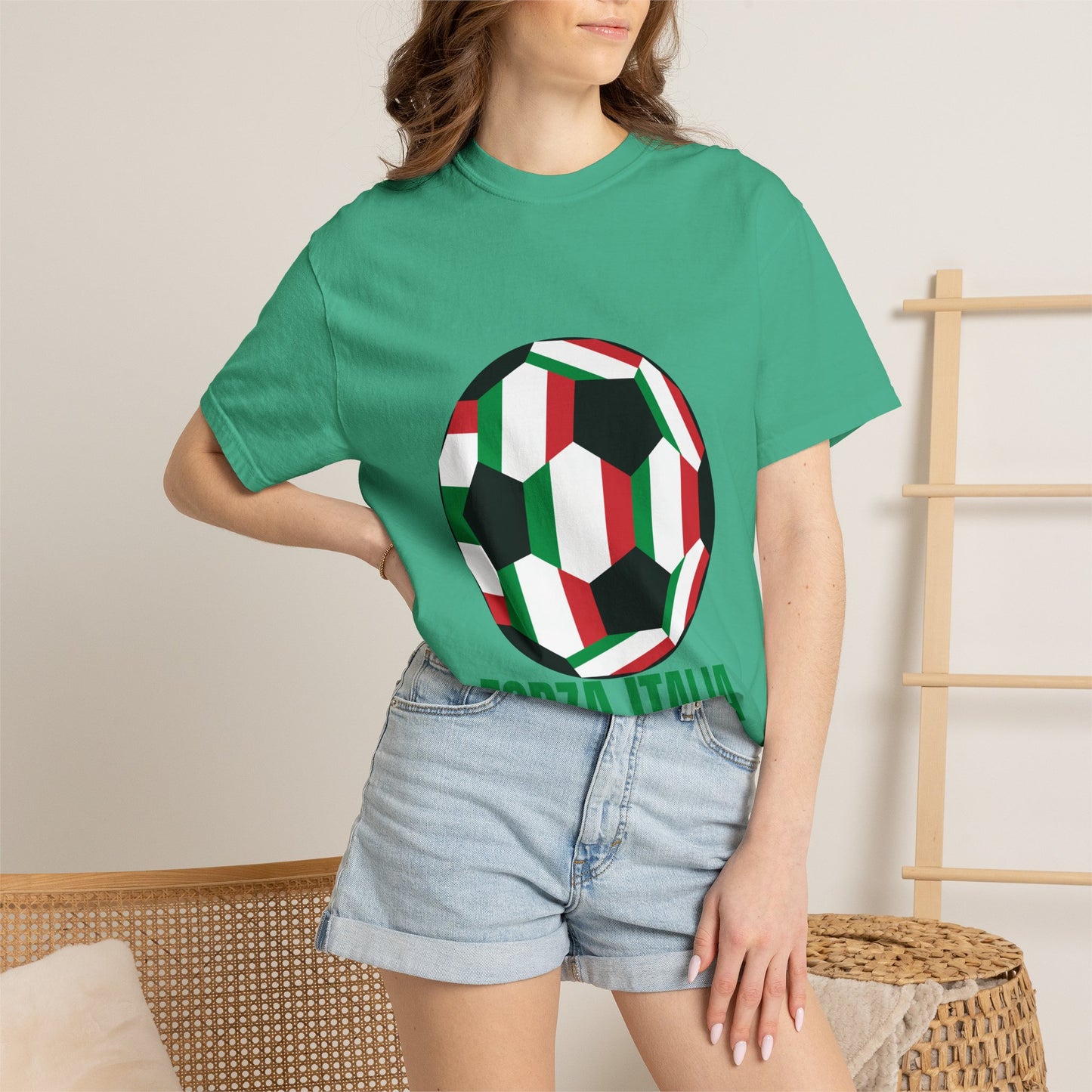Forza Italia Fan Specialty Soccer Ball Design T Shirt