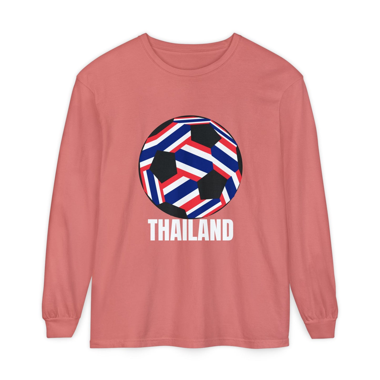 Thailand Fan Specialty Soccer Ball Design  Long Sleeve Tee