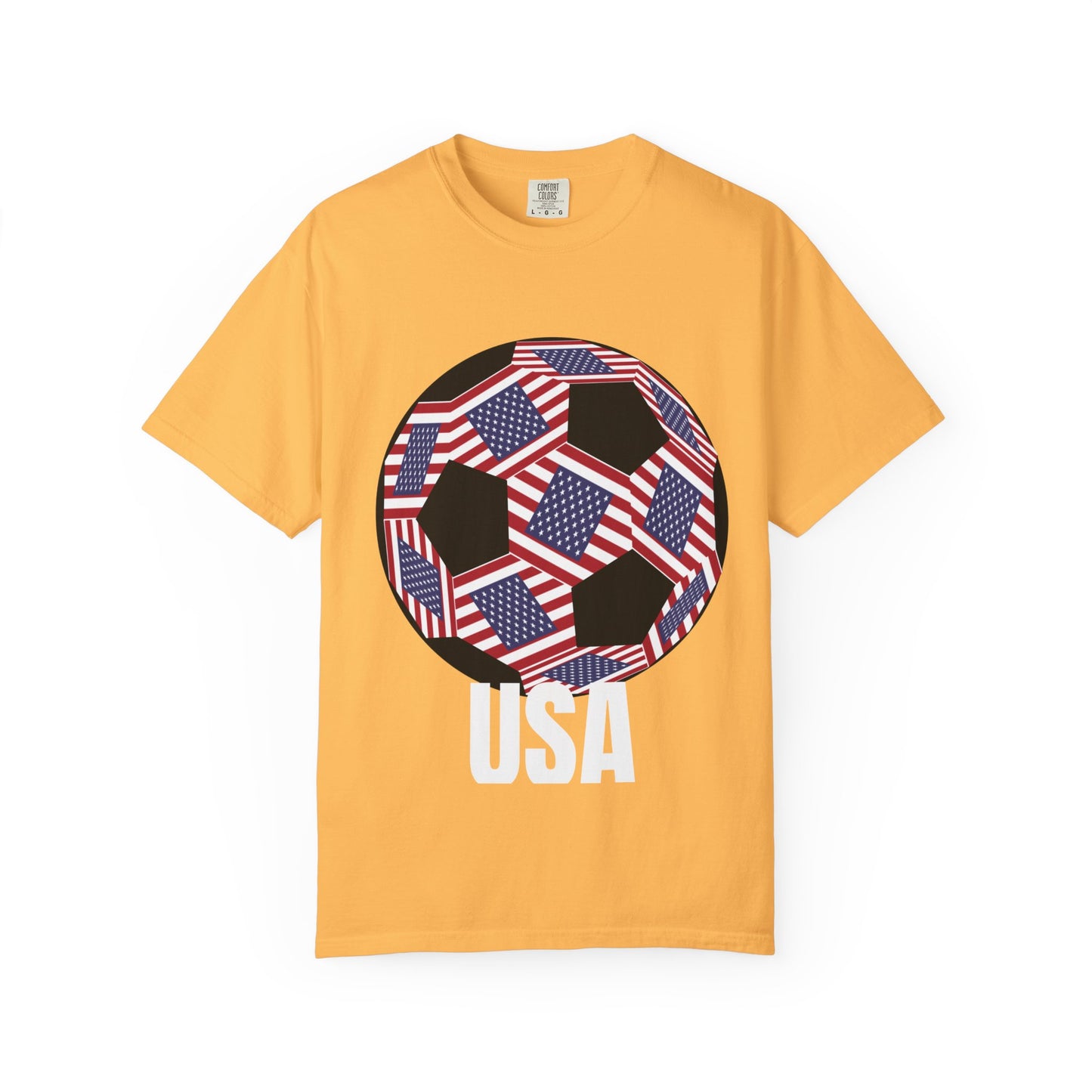 Patriotic USA Fan Specialty Soccer Ball Design T Shirt