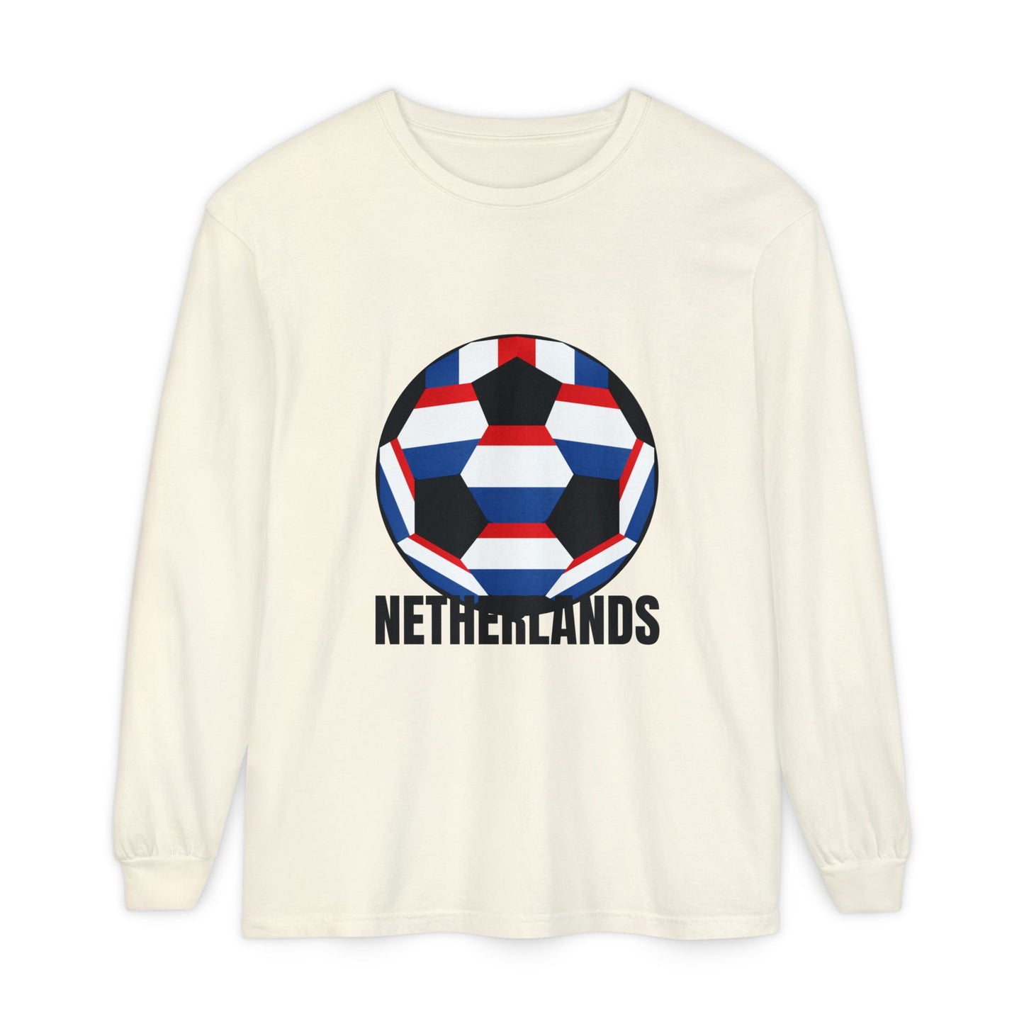 Netherlands Fan Specialty Soccer Ball Long Sleeve Tee