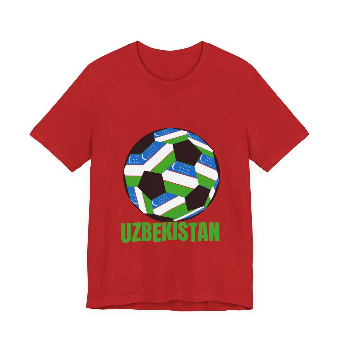 Uzbekistan Fan Specialty Soccer Ball Design T Shirt