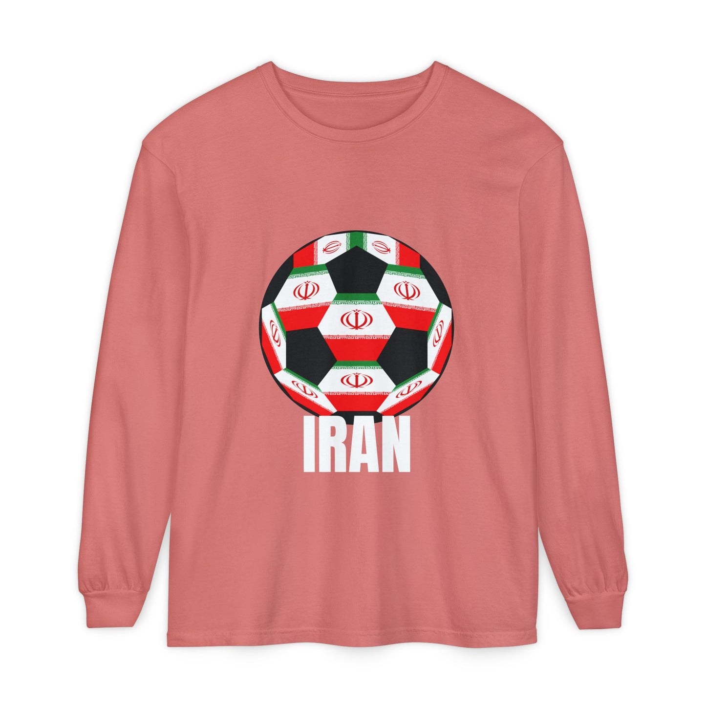 Iran Fan Specialty Soccer Ball Design  Long Sleeve Shirt