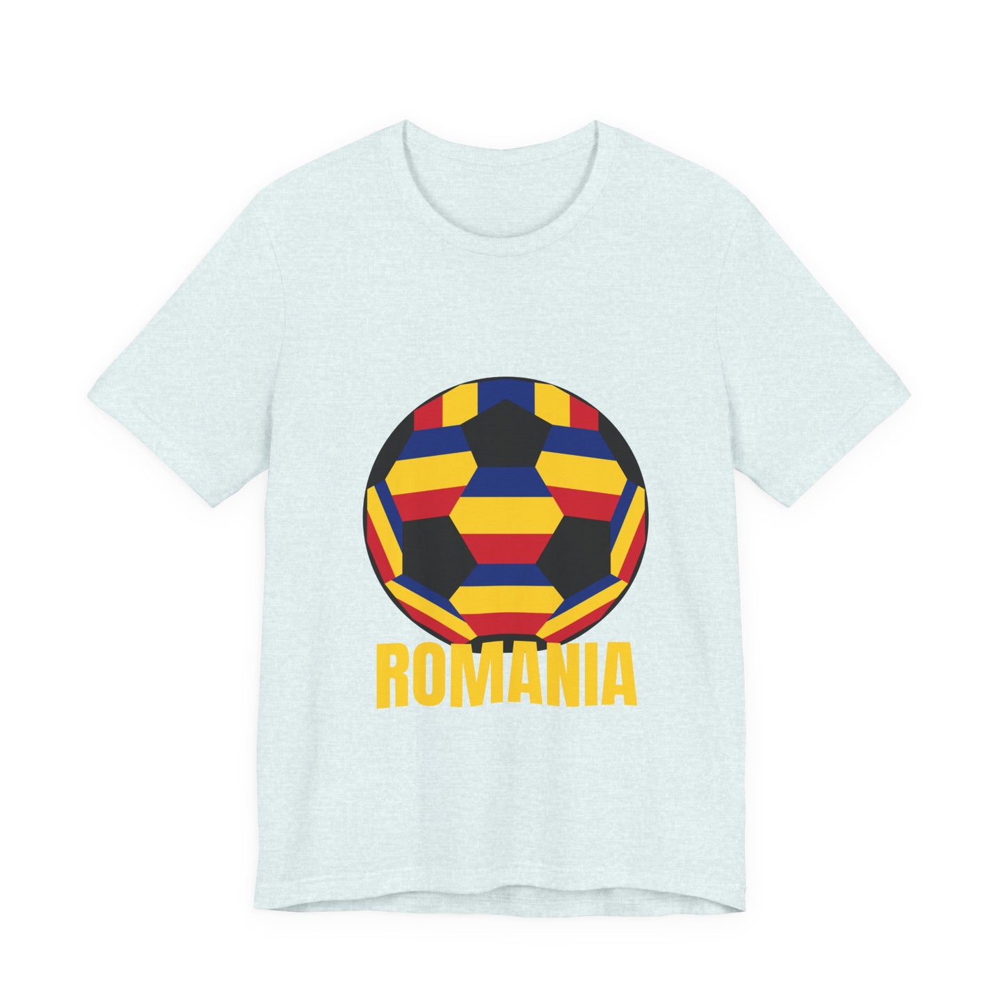 Romania Fan Specialty Soccer Ball Design T Shirt