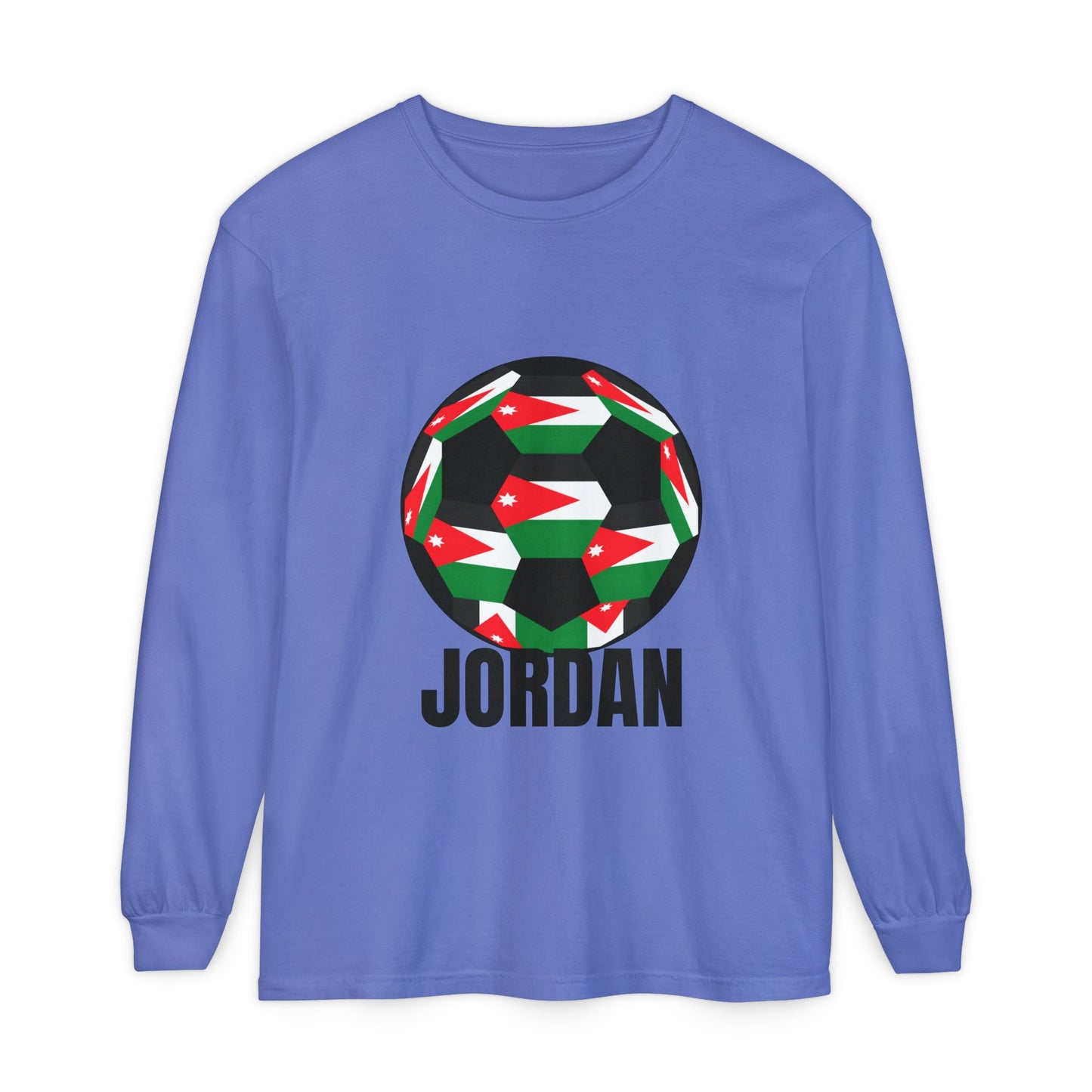 Jordan Fan Specialty Soccer Ball Design Long Sleeve Tee