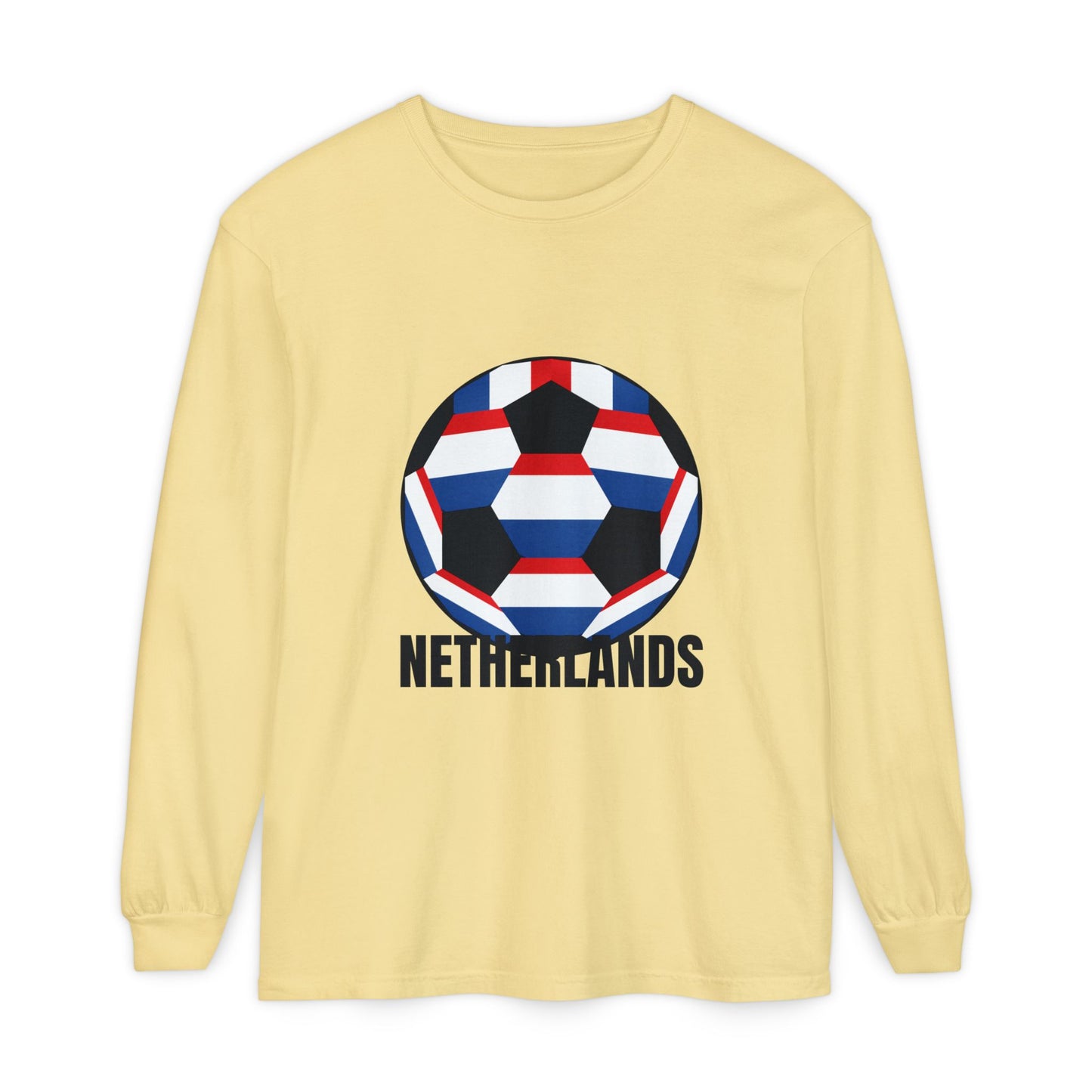 Netherlands Fan Specialty Soccer Ball Long Sleeve Tee