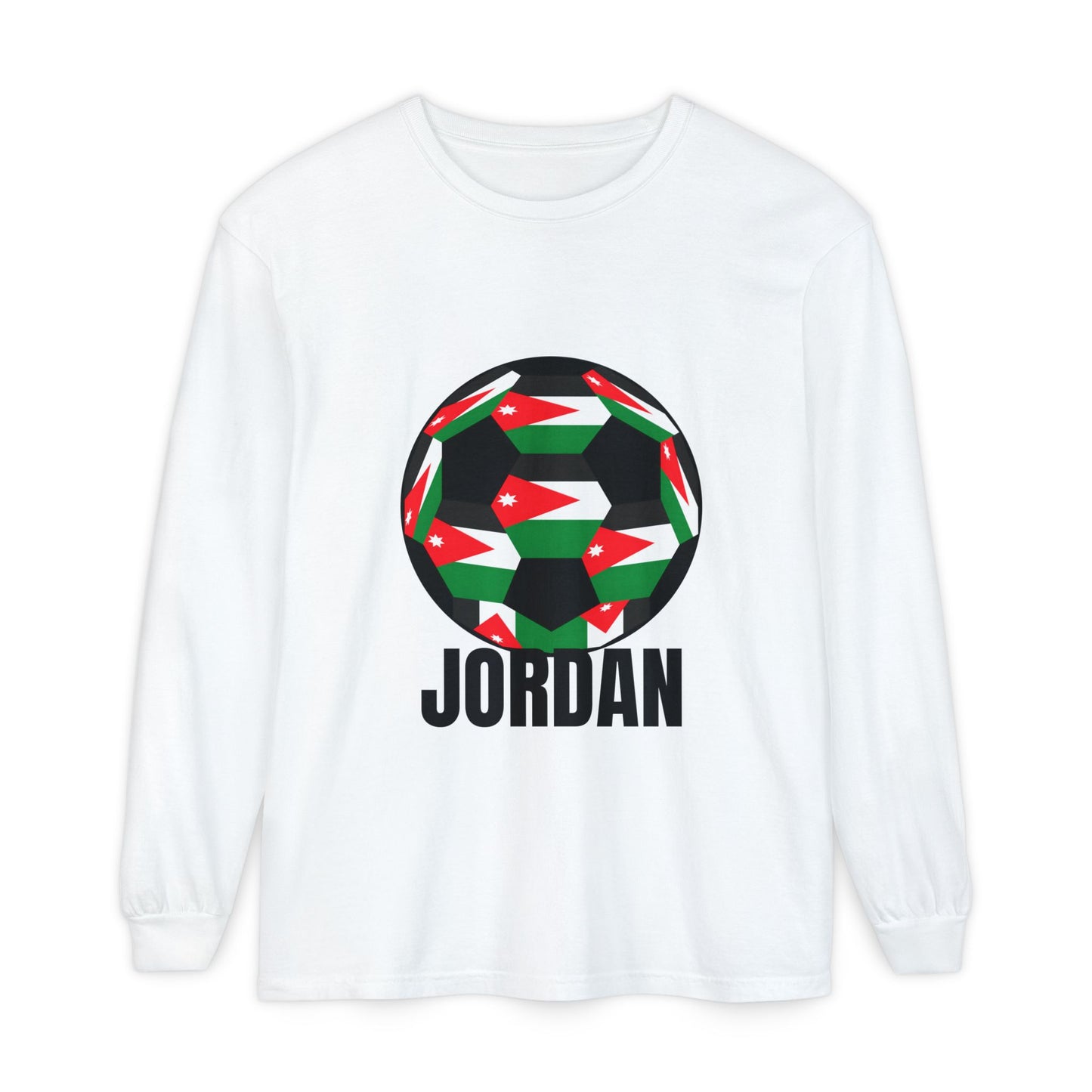Jordan Fan Specialty Soccer Ball Design Long Sleeve Tee