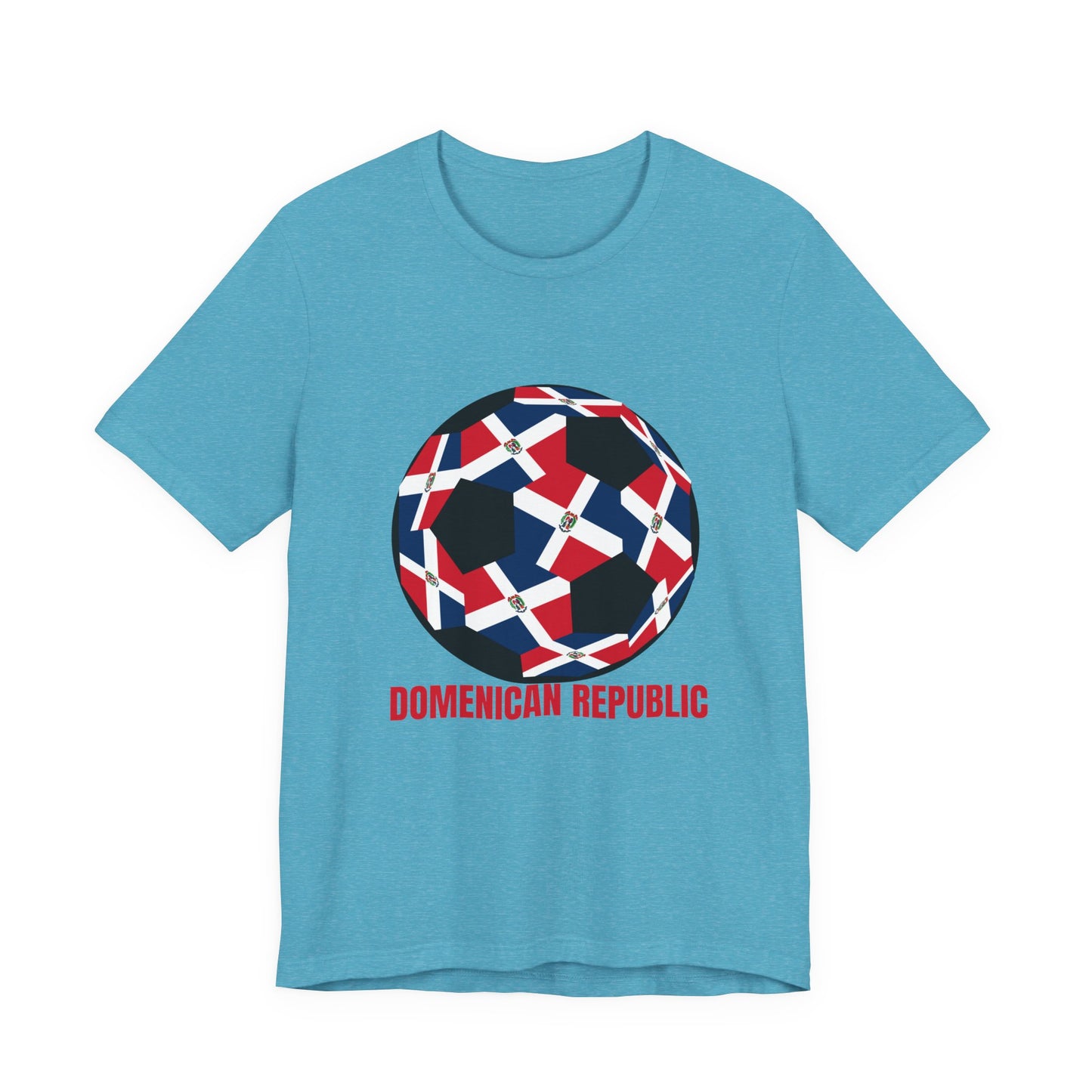 Domenican Republic Fan Specialty Soccer Ball Design T Shirt