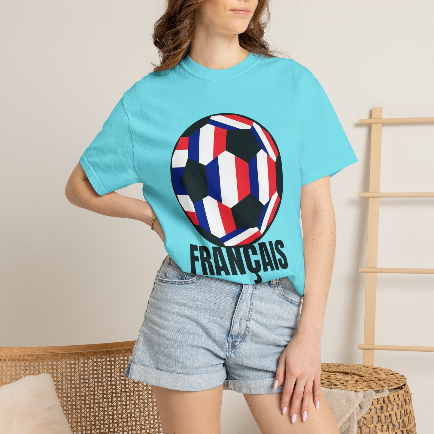 FRANÇAIS Fan Specialty Soccer Ball Design T Shirt