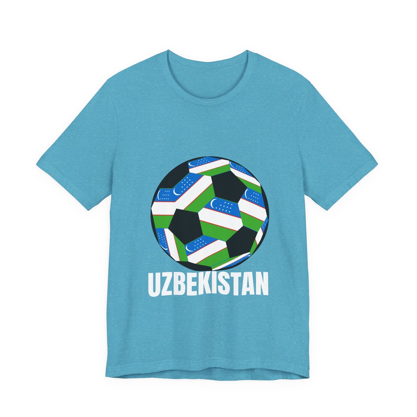 Uzbekistan Fan Specialty Soccer Ball Design T Shirt