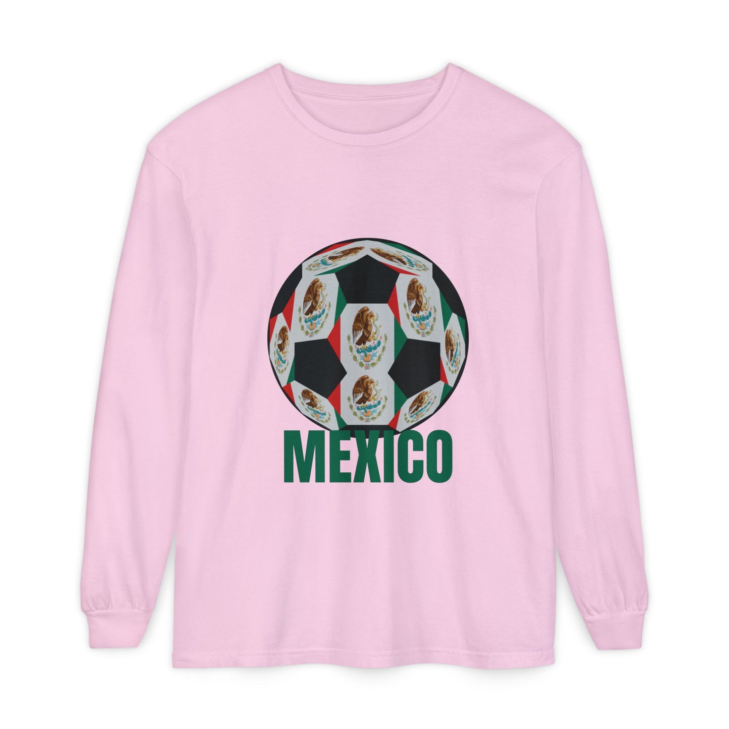 Mexico Fan Specialty Soccer Ball Design Long Sleeve