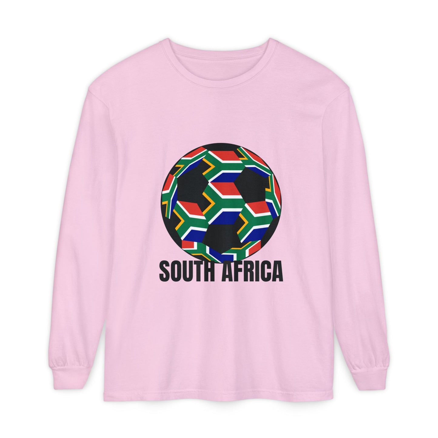 South Africa Fan Specialty Soccer Ball Design Long Sleeve Shirt