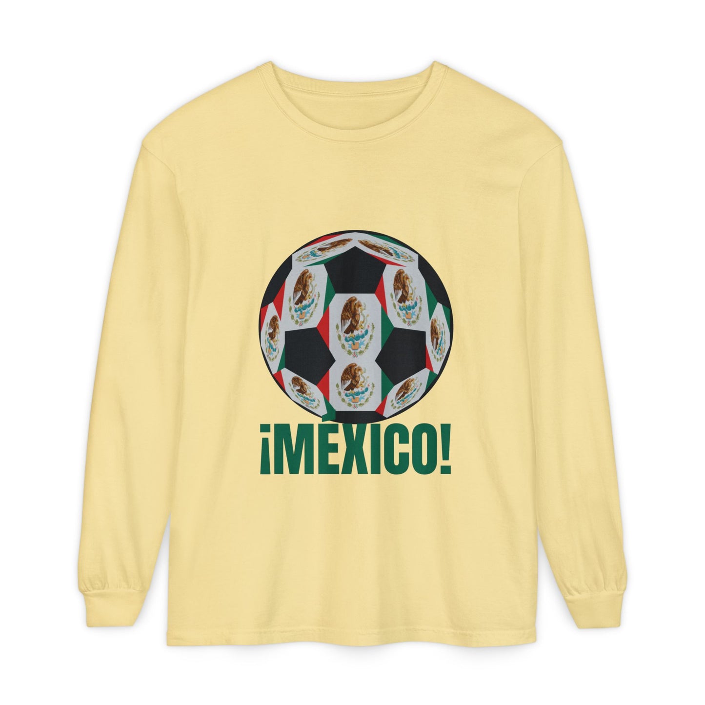 !Mexico! Fan Specialty Soccer Ball Design Long Sleeve