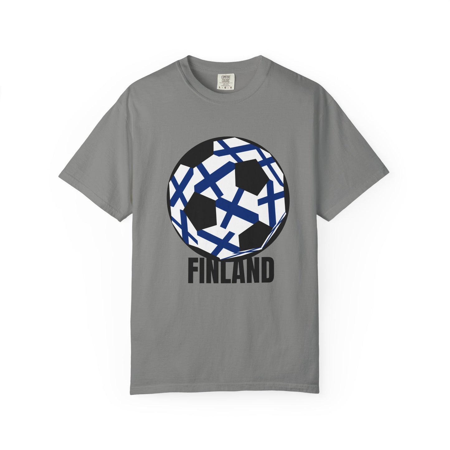 Finland Fan Specialty Soccer Ball Design T Shirt