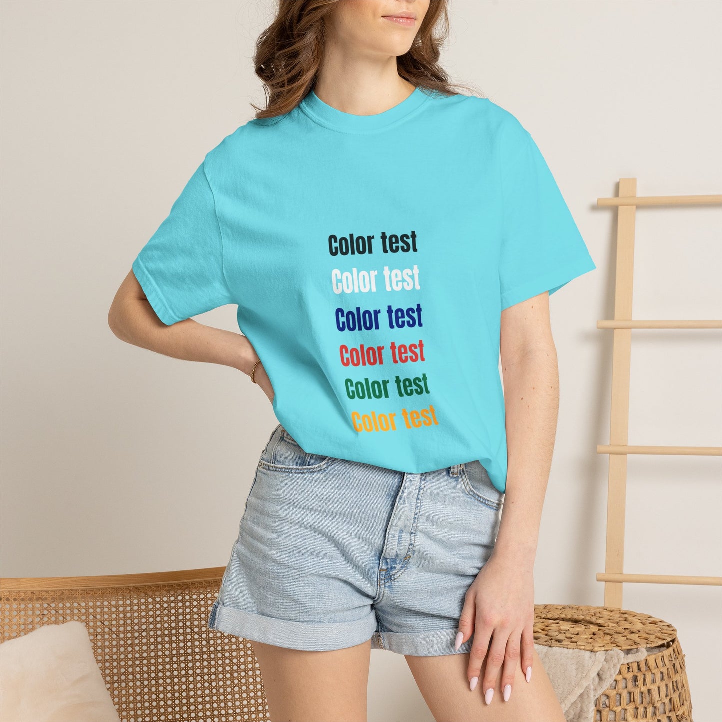 Color Test T-Shirt — Minimalist Text Graphic Tee