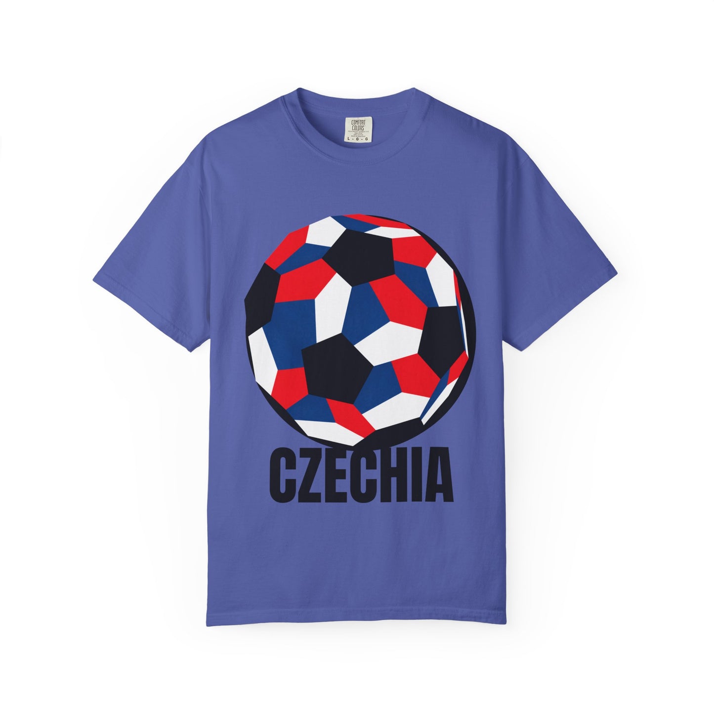 Czechia Fan Specialty Soccer Ball Design T Shirt