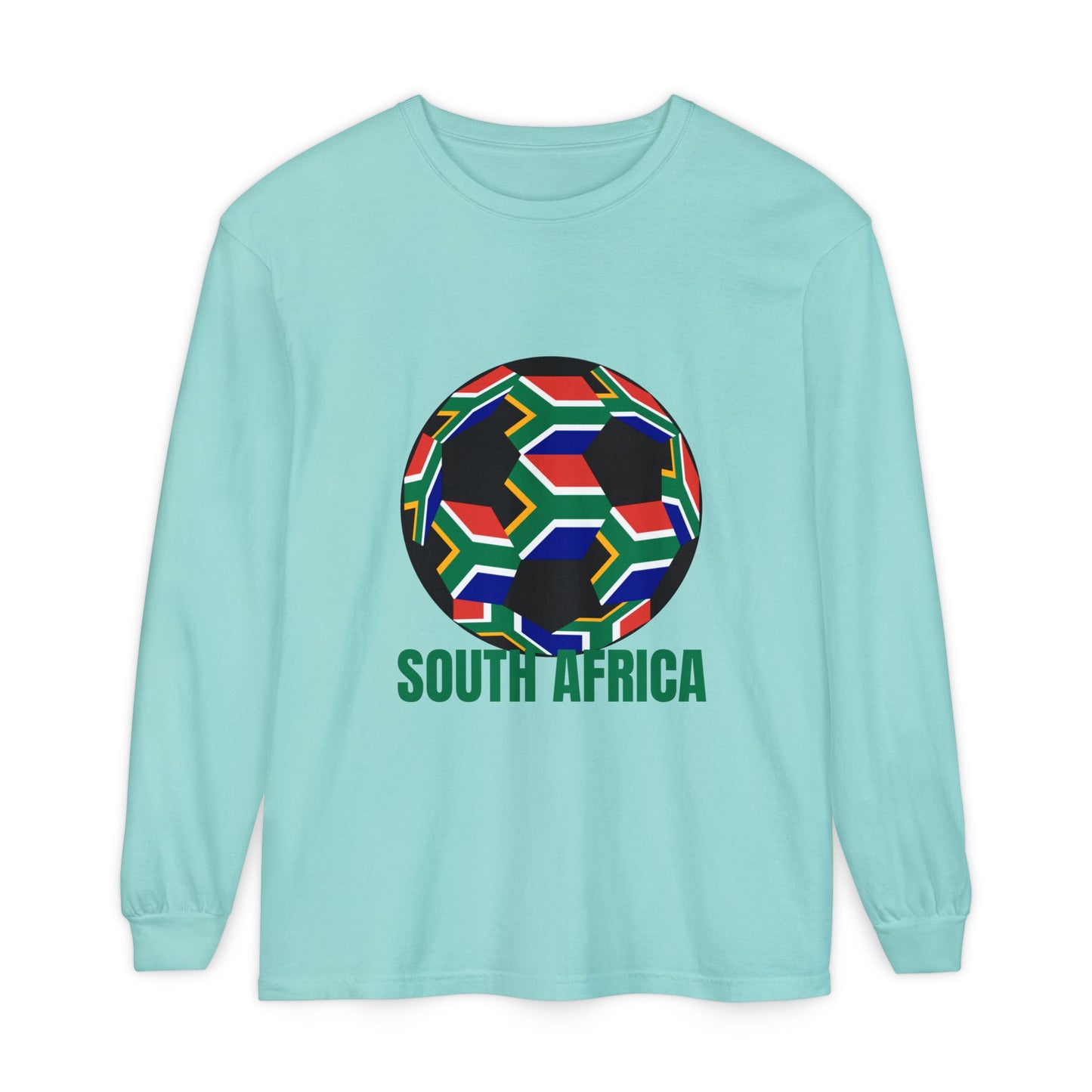 South Africa Fan Specialty Soccer Ball Design Long Sleeve T-Shirt
