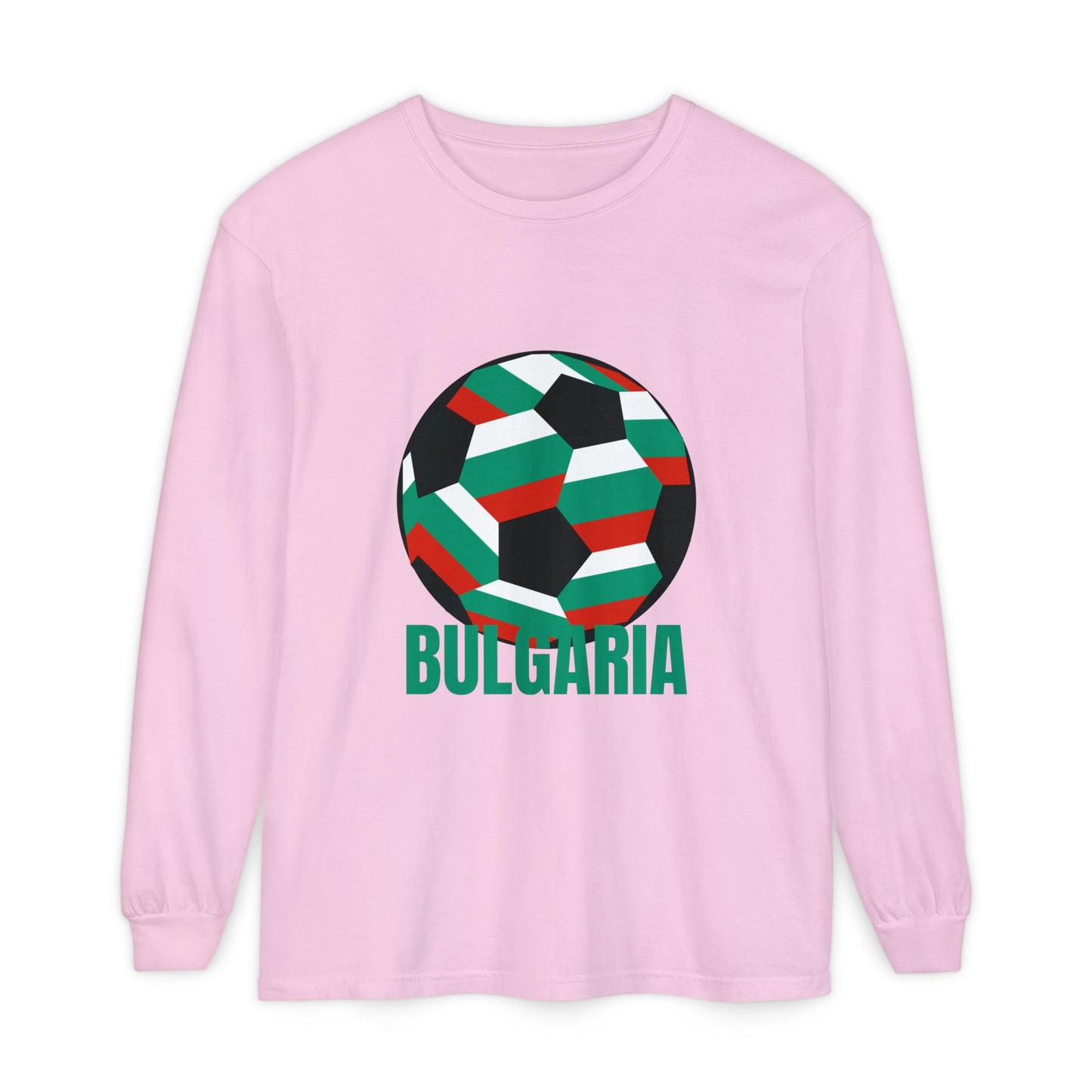 Bulgaria Fan Specialty Soccer Ball Design Long Sleeve Tee