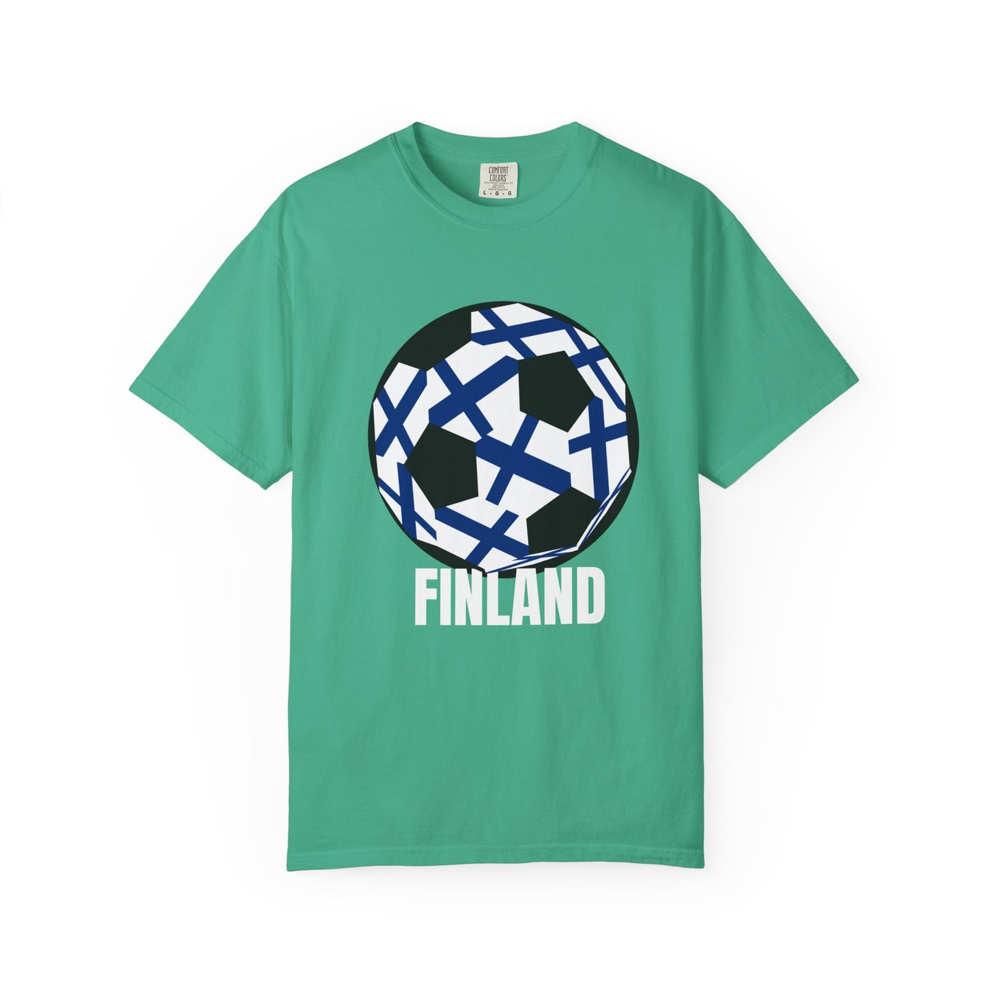 Finland Fan Specialty Soccer Ball Design T Shirt