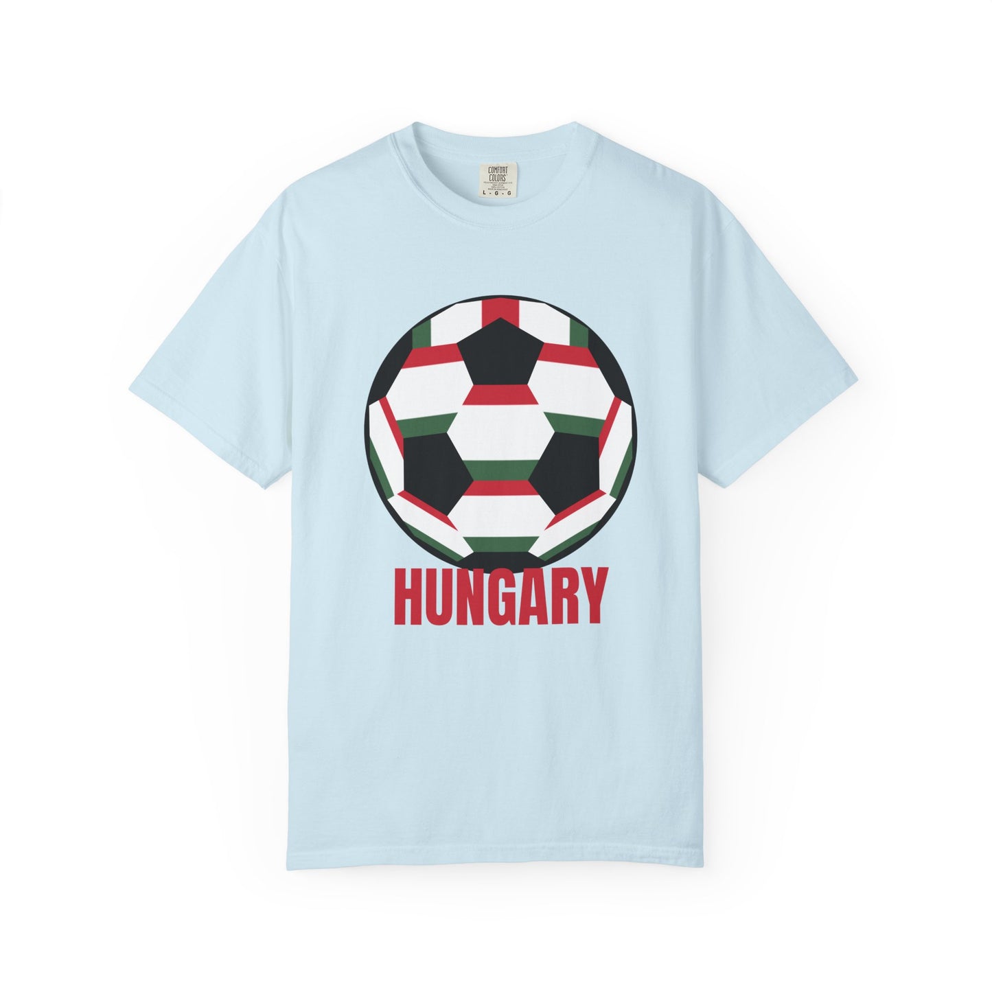 Hungary Fan Specialty Soccer Ball Design T Shirt Red Print