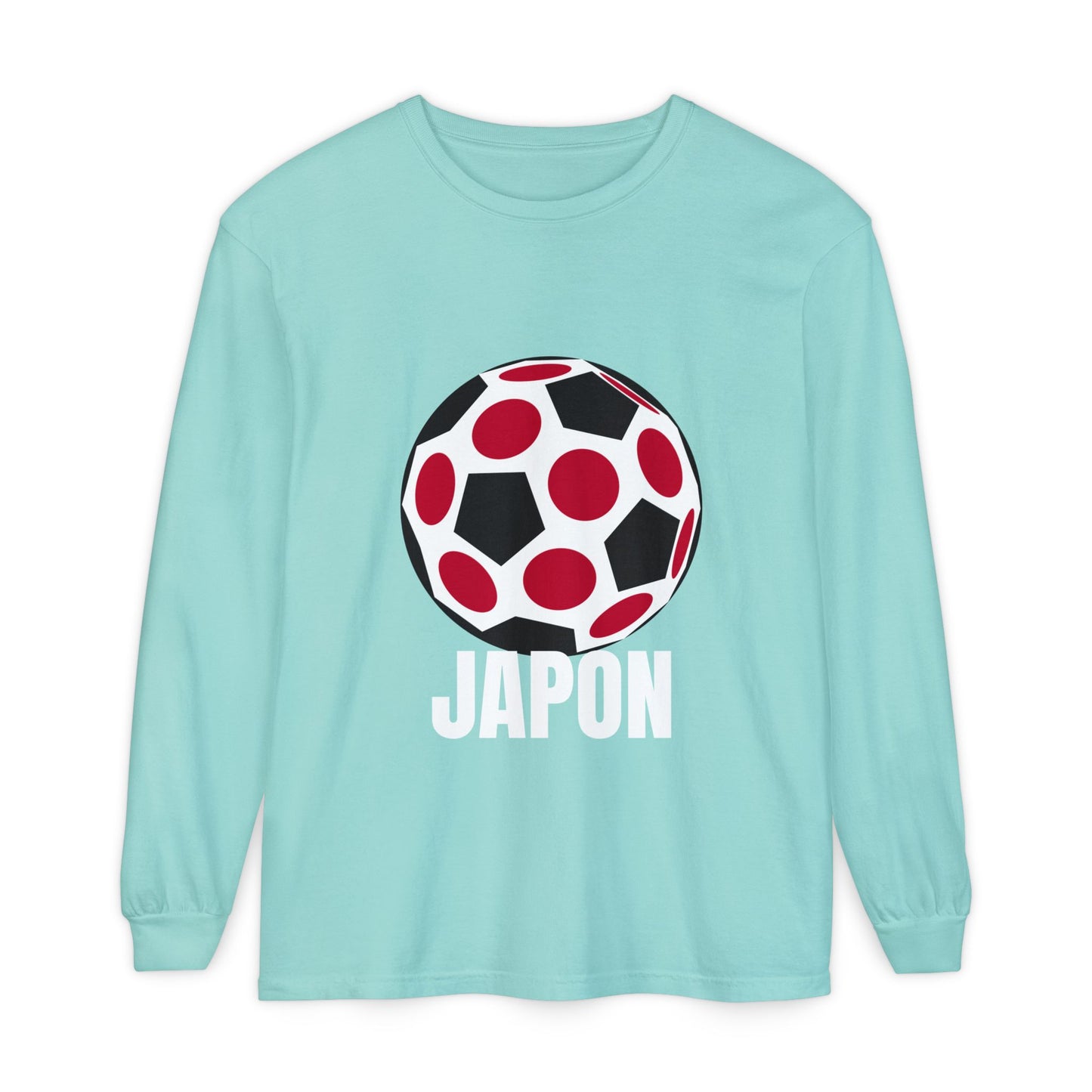 Japon Fan Specialty Soccer Ball Design Long Sleeve Tee