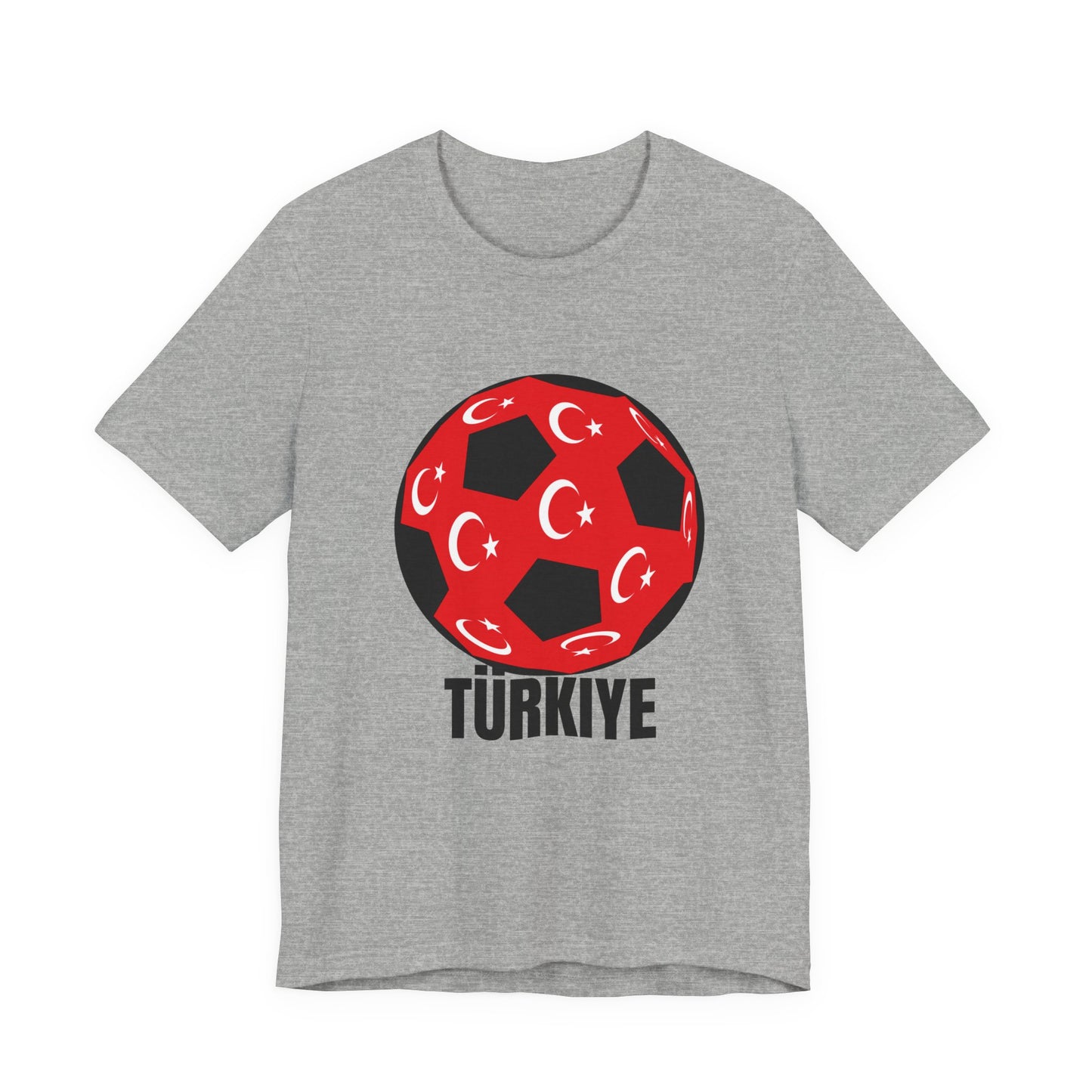 Türkiye Fan Specialty Soccer Ball Design T Shirt Black Text