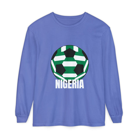 Nigeria Soccer Ball Long Sleeve Tee