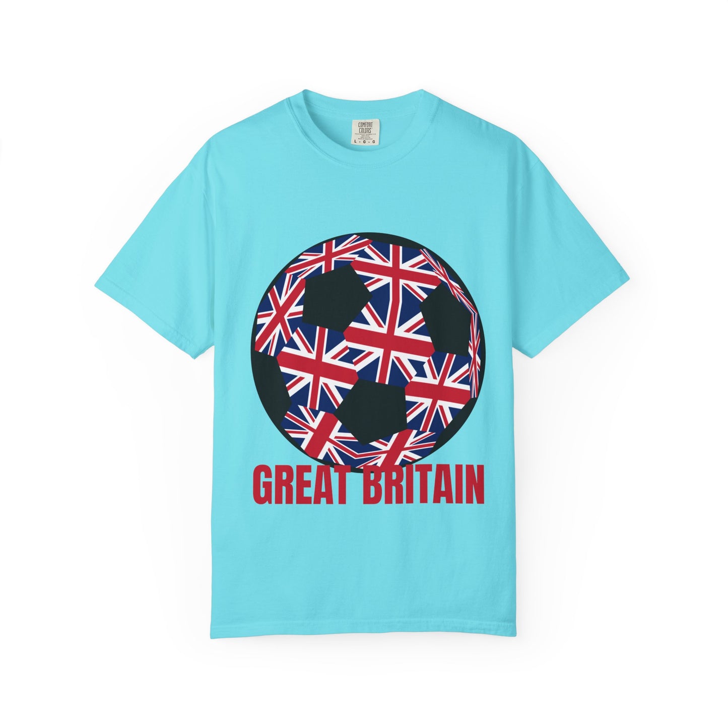 Great Britain Fan Specialty Soccer Ball Design T Shirt