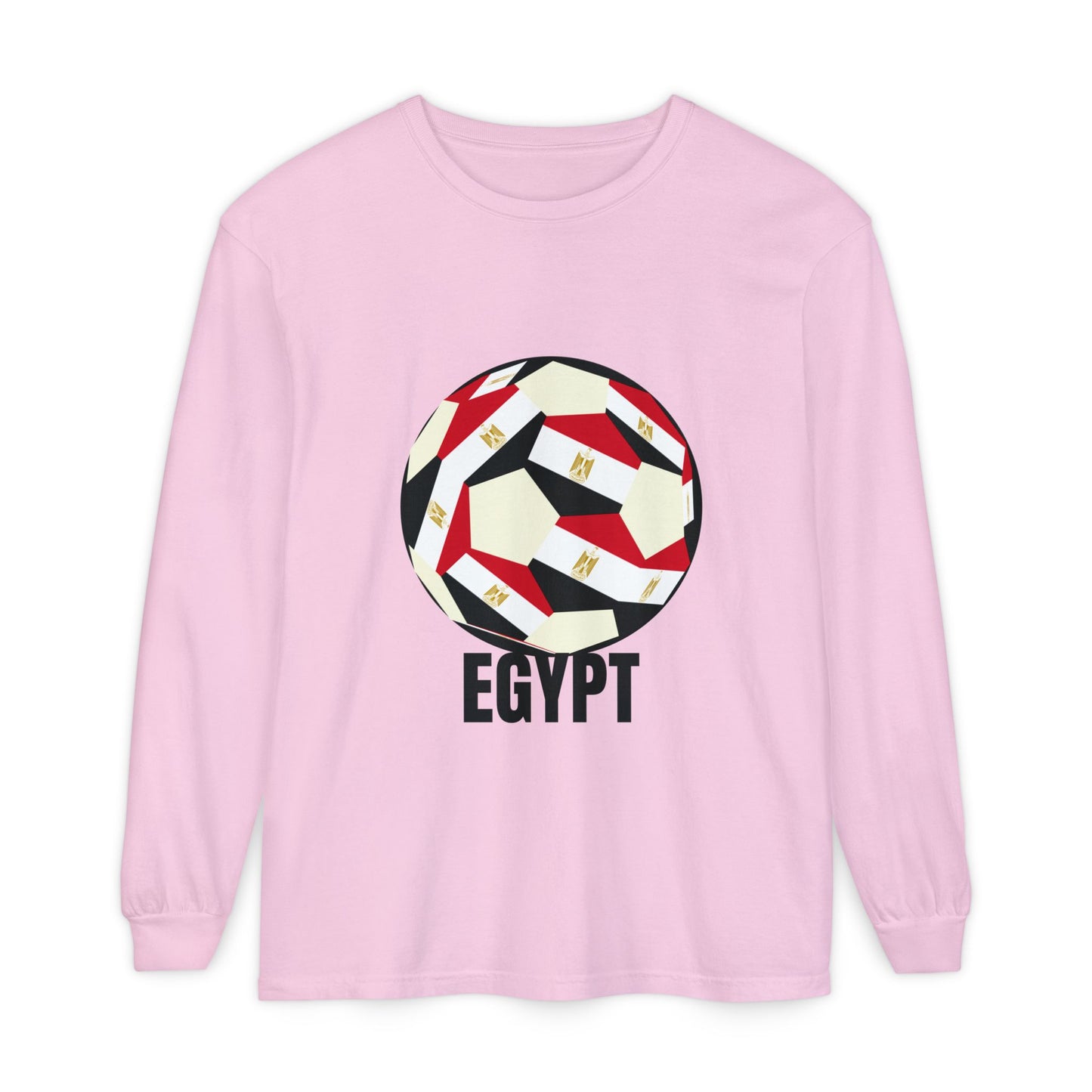 Egypt Fan Specialty Soccer Ball Design Long Sleeve T-Shirt
