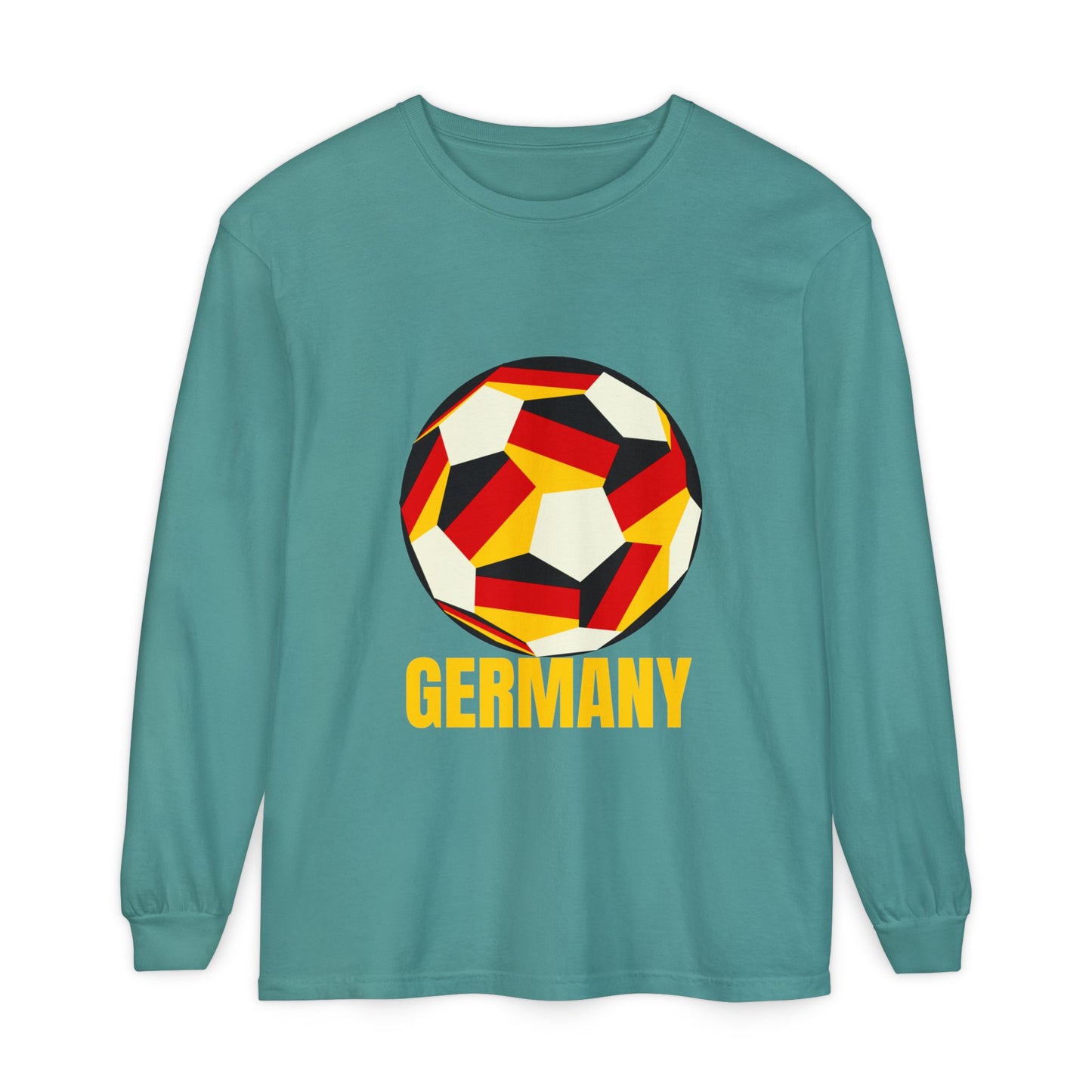 Germany Fan Specialty Soccer Ball Design Long Sleeve Shirt