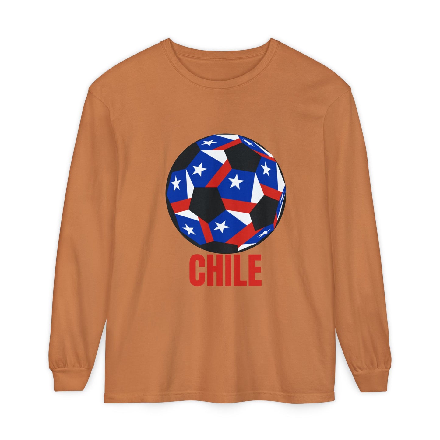 Chile Fan Specialty Soccer Ball Long Sleeve Tee