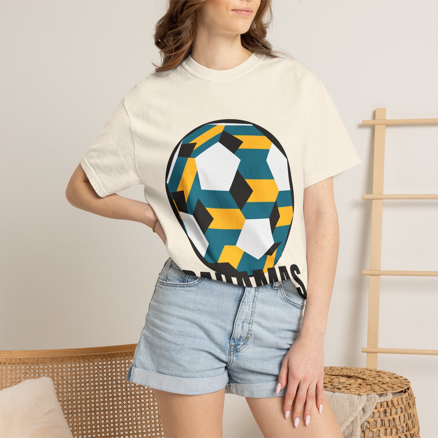 Bahamas Fan Specialty Soccer Ball Design T Shirt