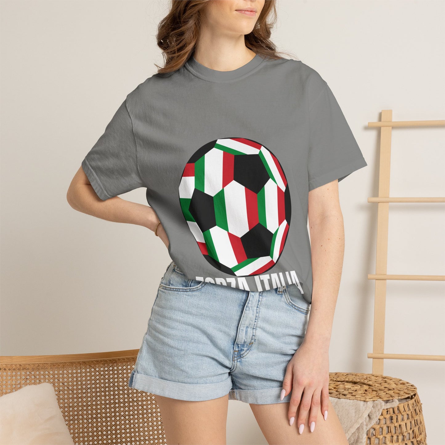 Forza Italia Fan Specialty Soccer Ball Design T Shirt