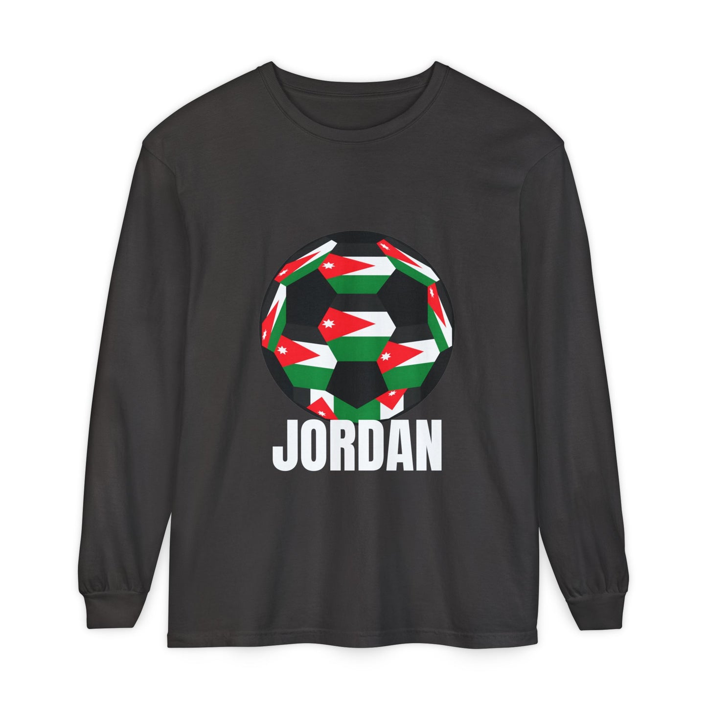 Jordan Fan Specialty Soccer Ball Design Long Sleeve Tee