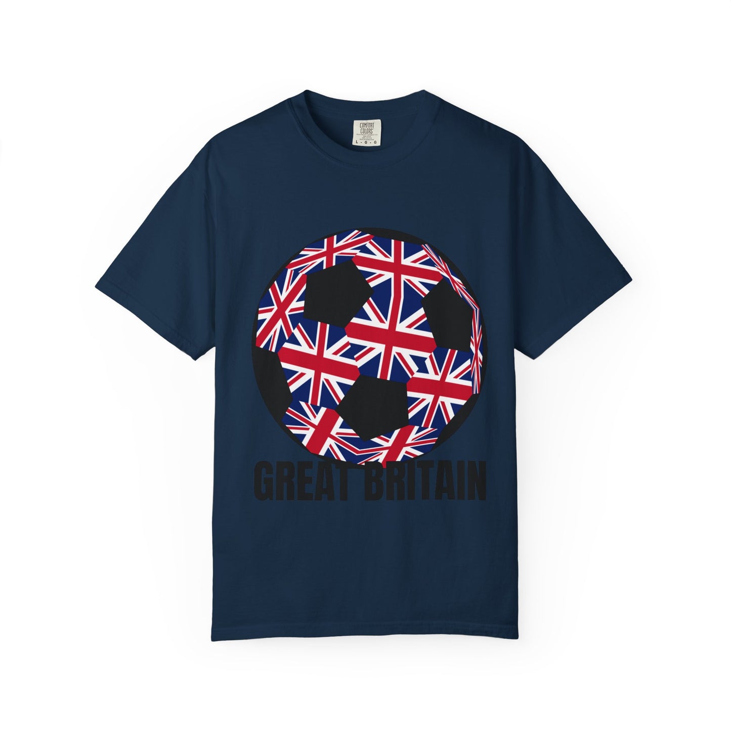 Great Britain Fan Specialty Soccer Ball Design T Shirt