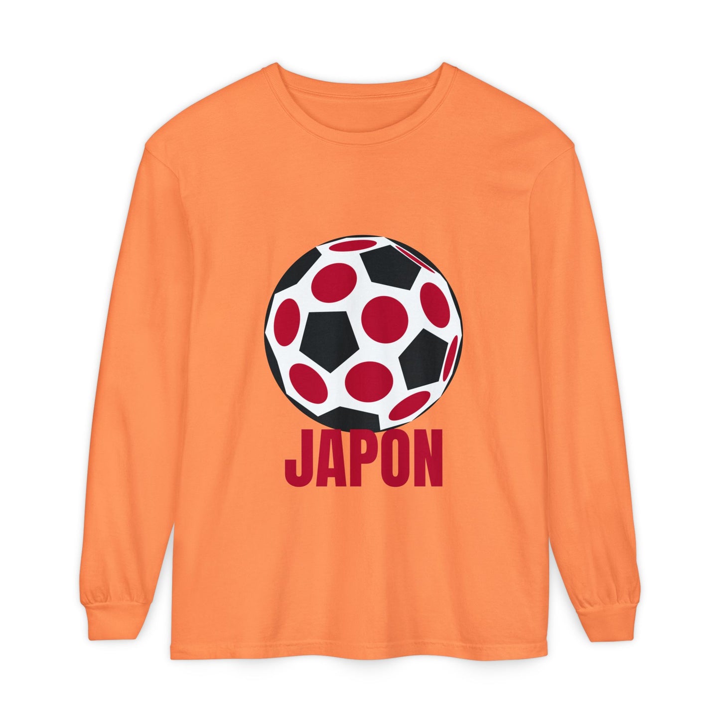 Japon Fan Specialty Soccer Ball Design Long Sleeve Tee