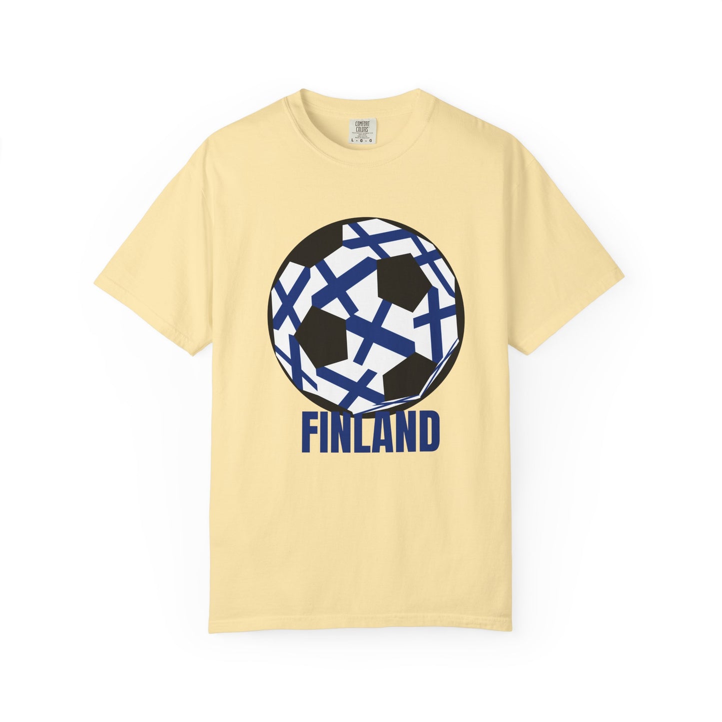 Finland Fan Specialty Soccer Ball Design T Shirt