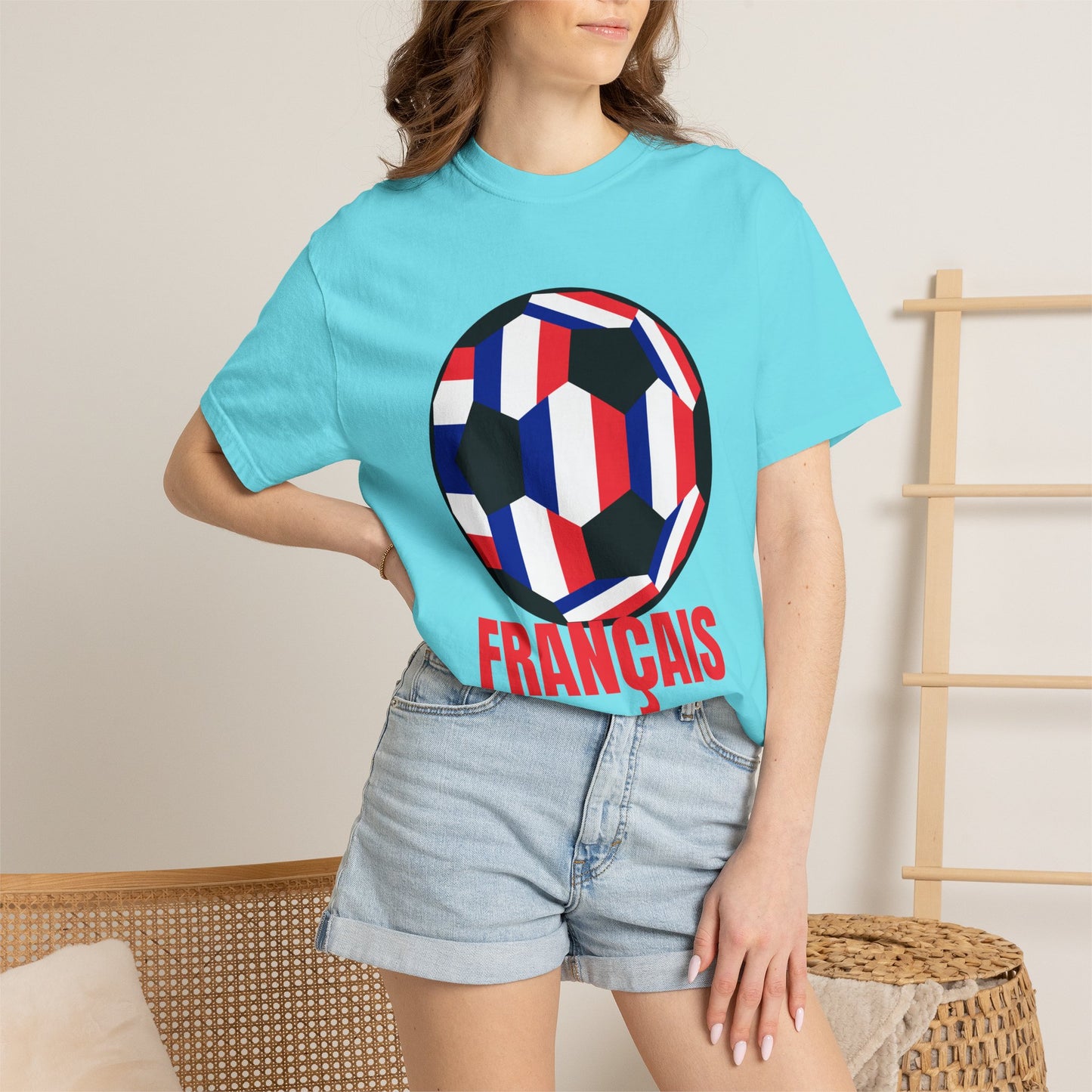FRANÇAIS Fan Specialty Soccer Ball Design T Shirt