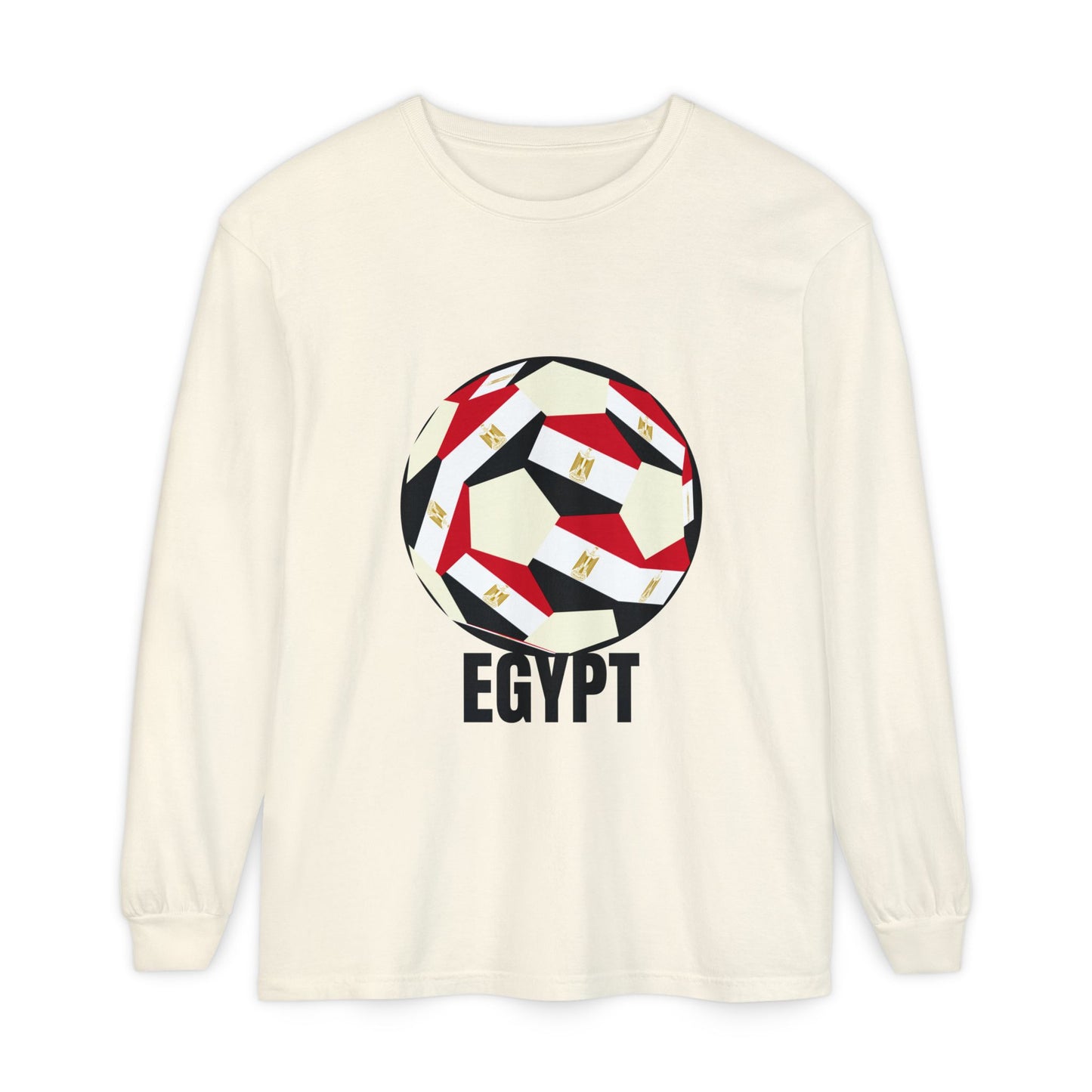 Egypt Fan Specialty Soccer Ball Design Long Sleeve T-Shirt