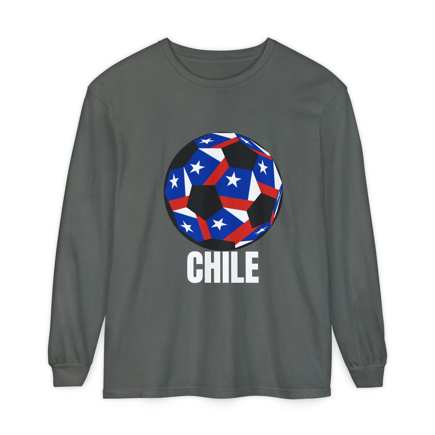 Chile Fan Specialty Soccer Ball Long Sleeve Shirt