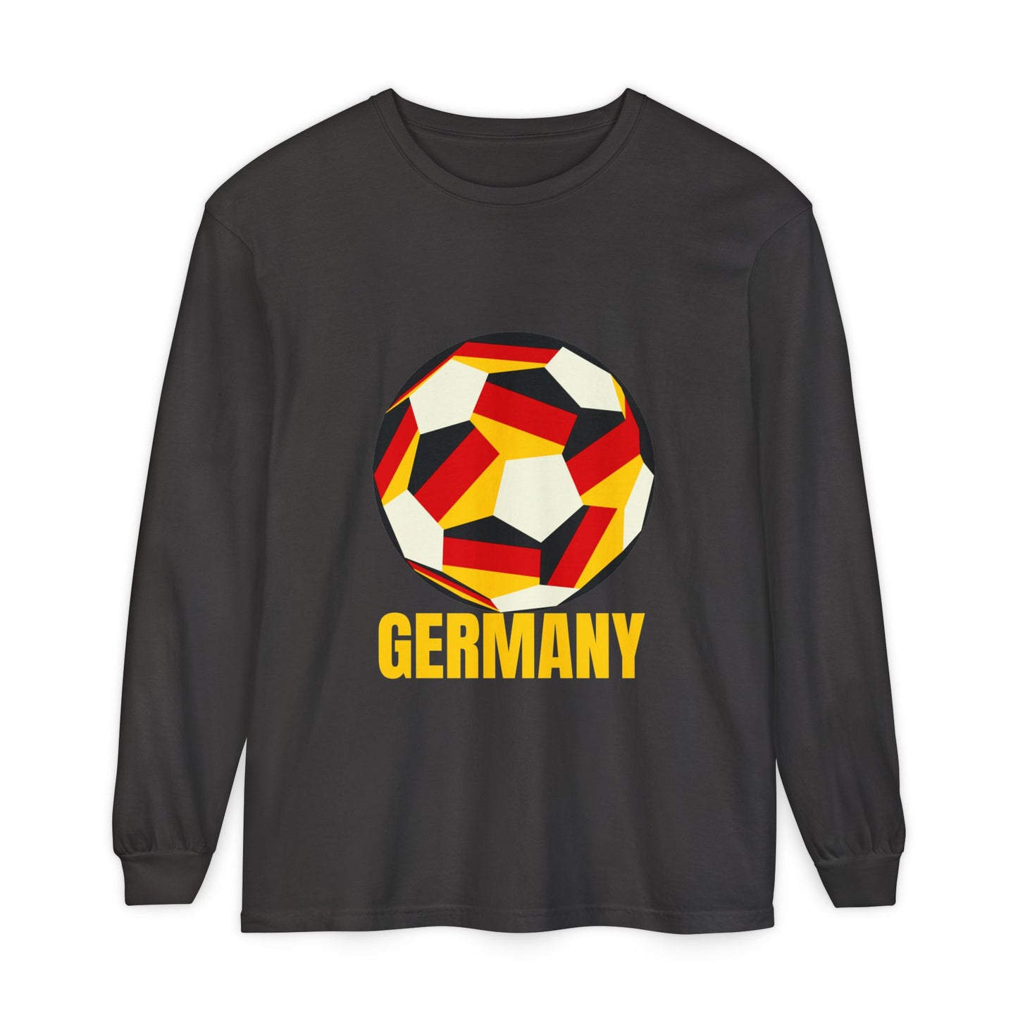 Germany Fan Specialty Soccer Ball Design Long Sleeve Shirt