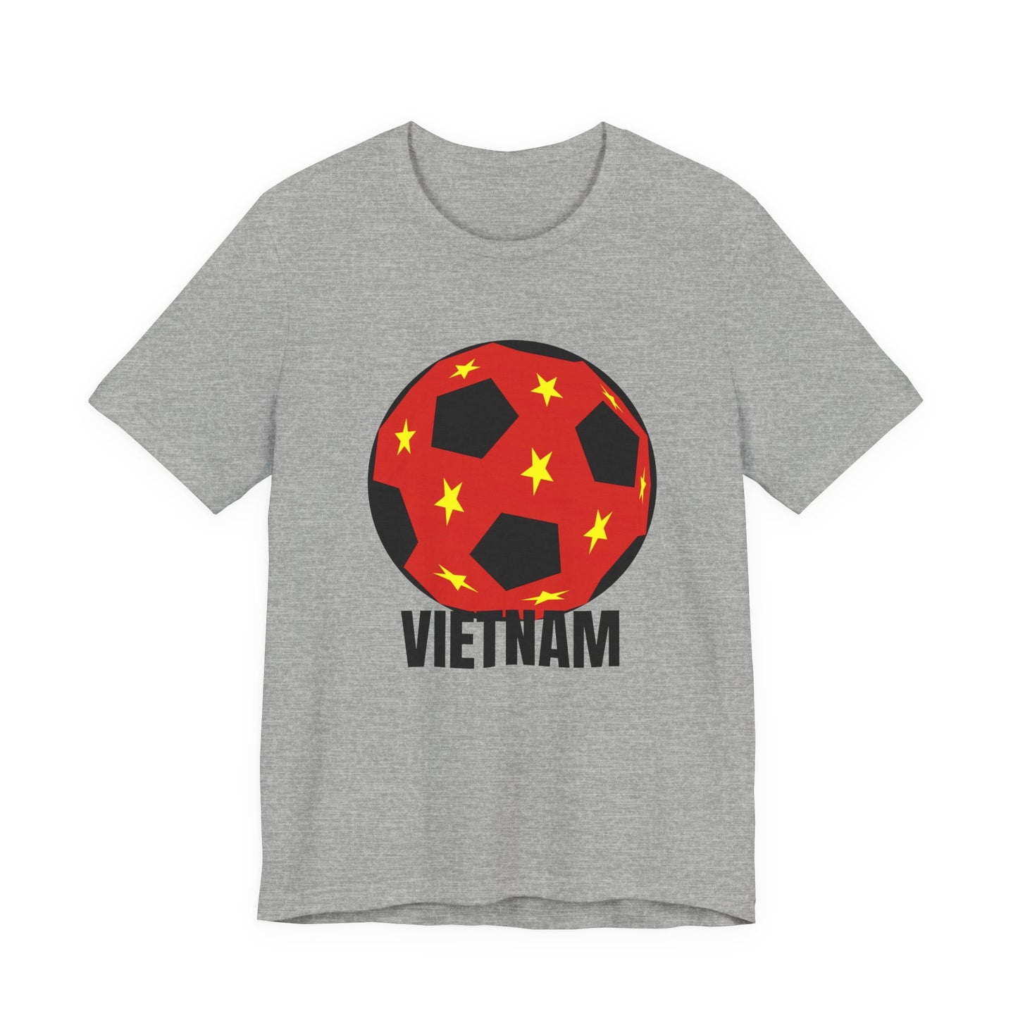 Vietnam Fan Specialty Soccer Ball Design T Shirt Black Text