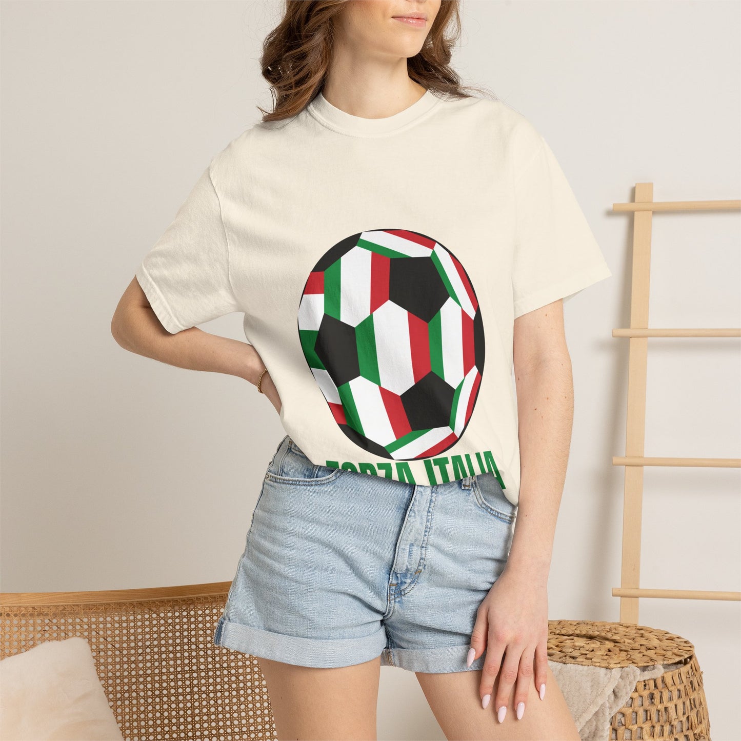 Forza Italia Fan Specialty Soccer Ball Design T Shirt