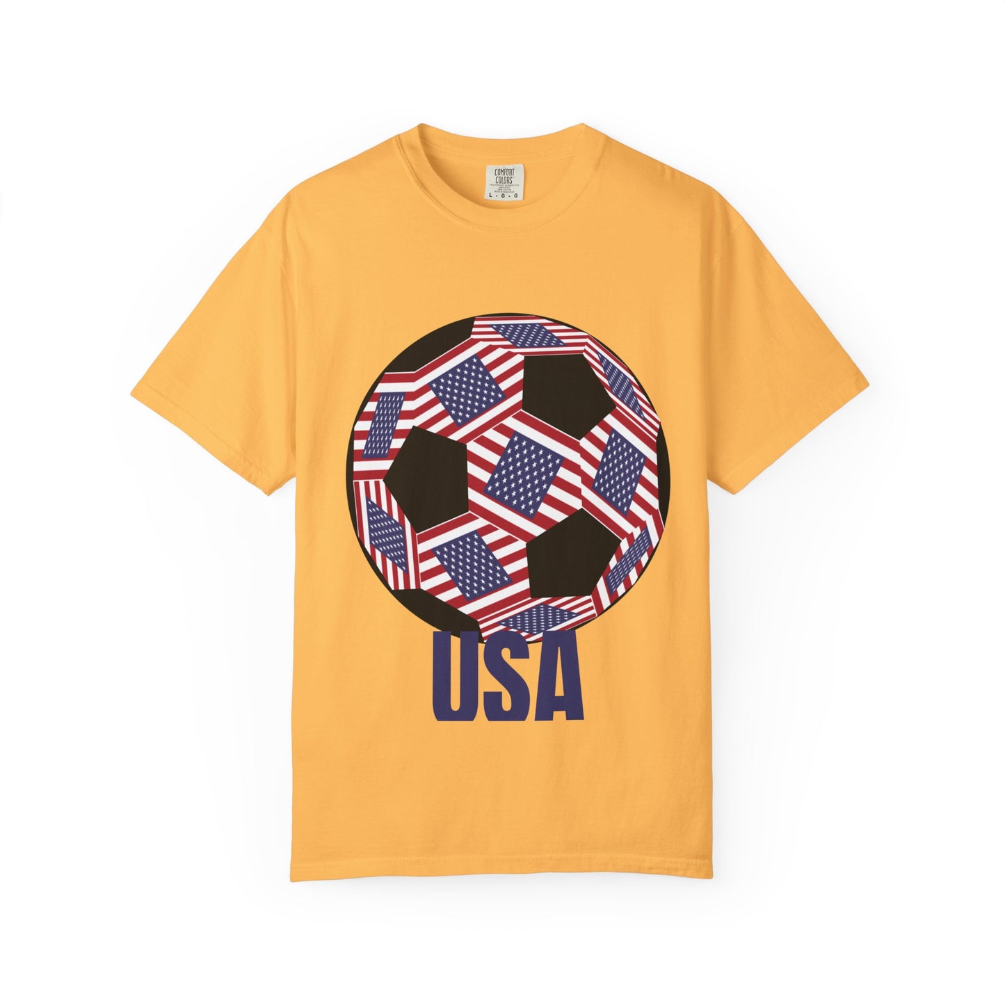 Patriotic USA Fan Specialty Soccer Ball Design T Shirt