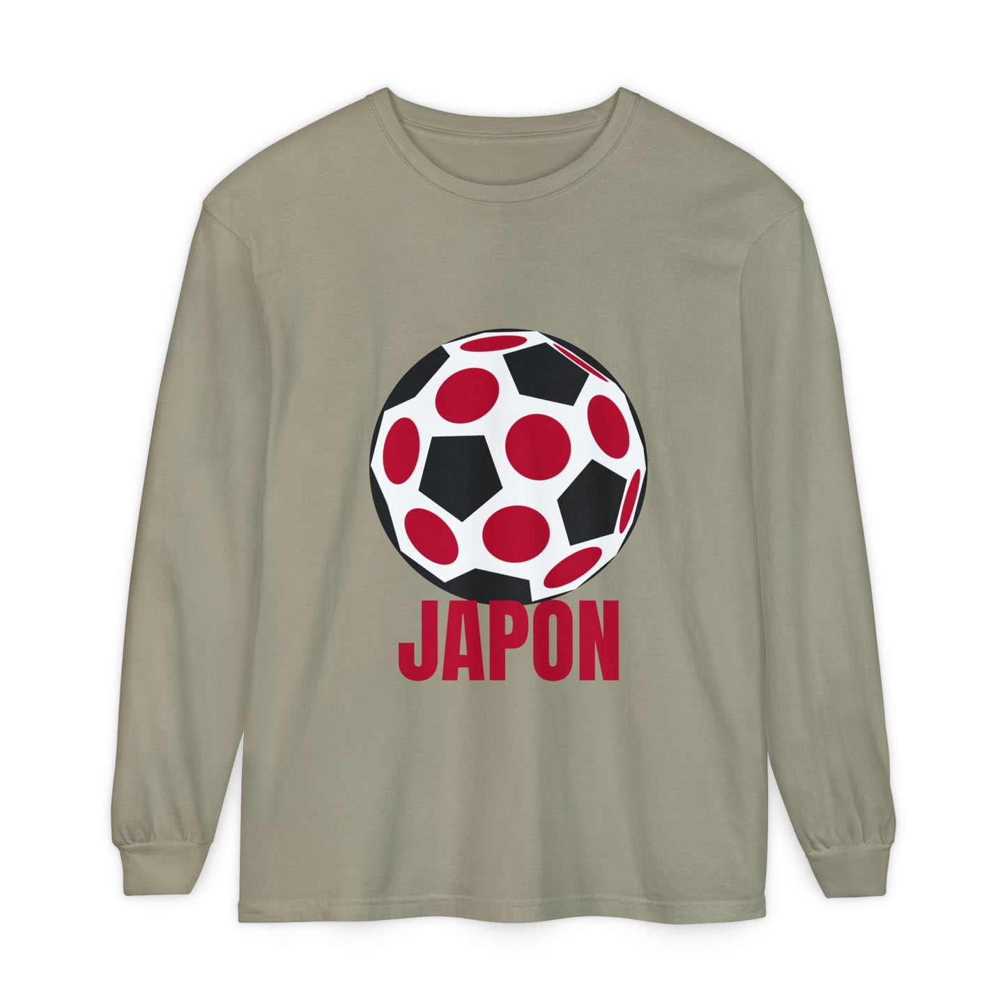 Japon Fan Specialty Soccer Ball Design Long Sleeve Tee