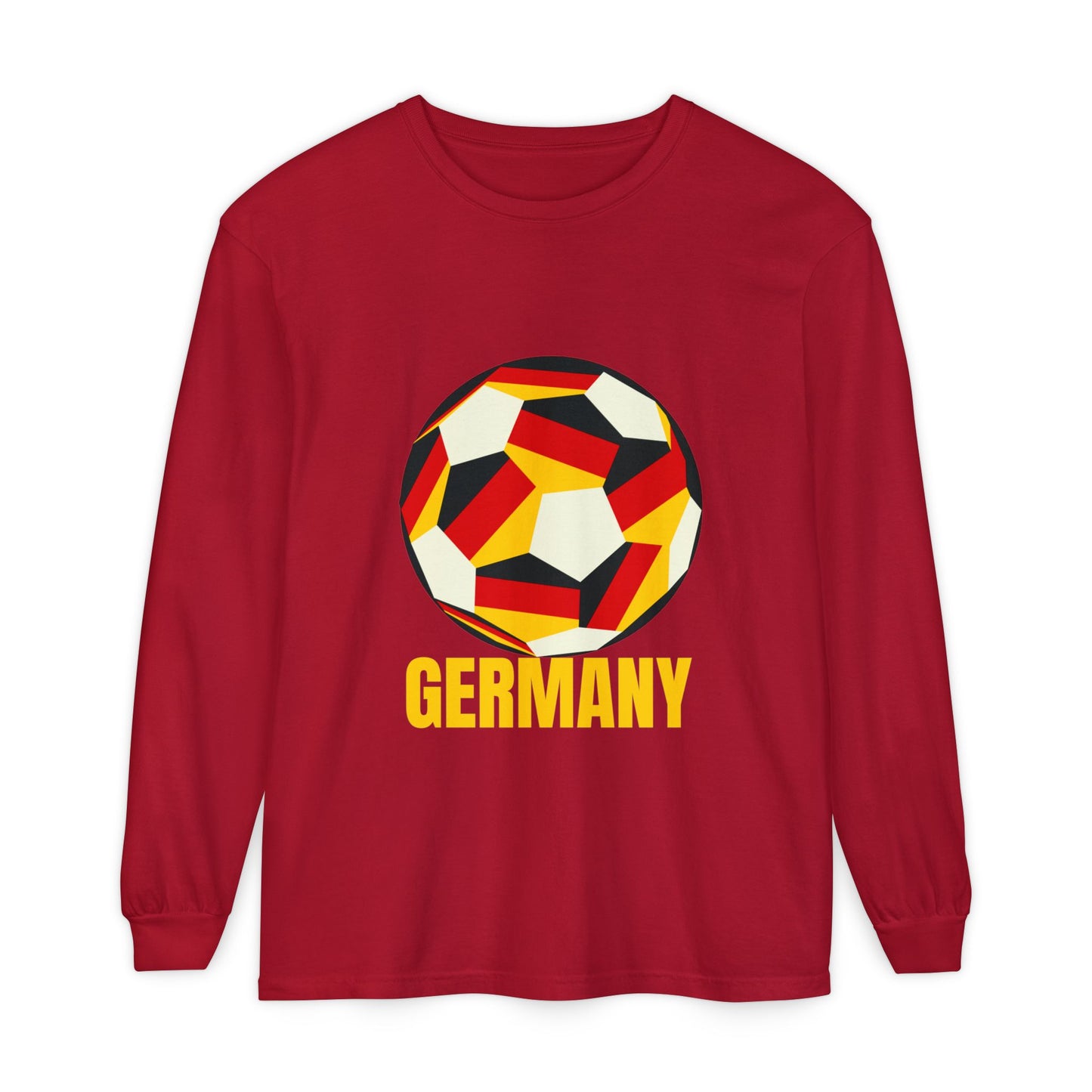 Germany Fan Specialty Soccer Ball Design Long Sleeve Shirt