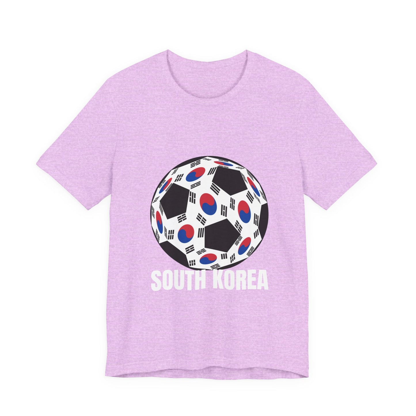 South Korea Fan Specialty Soccer Ball Design T Shirt White Text